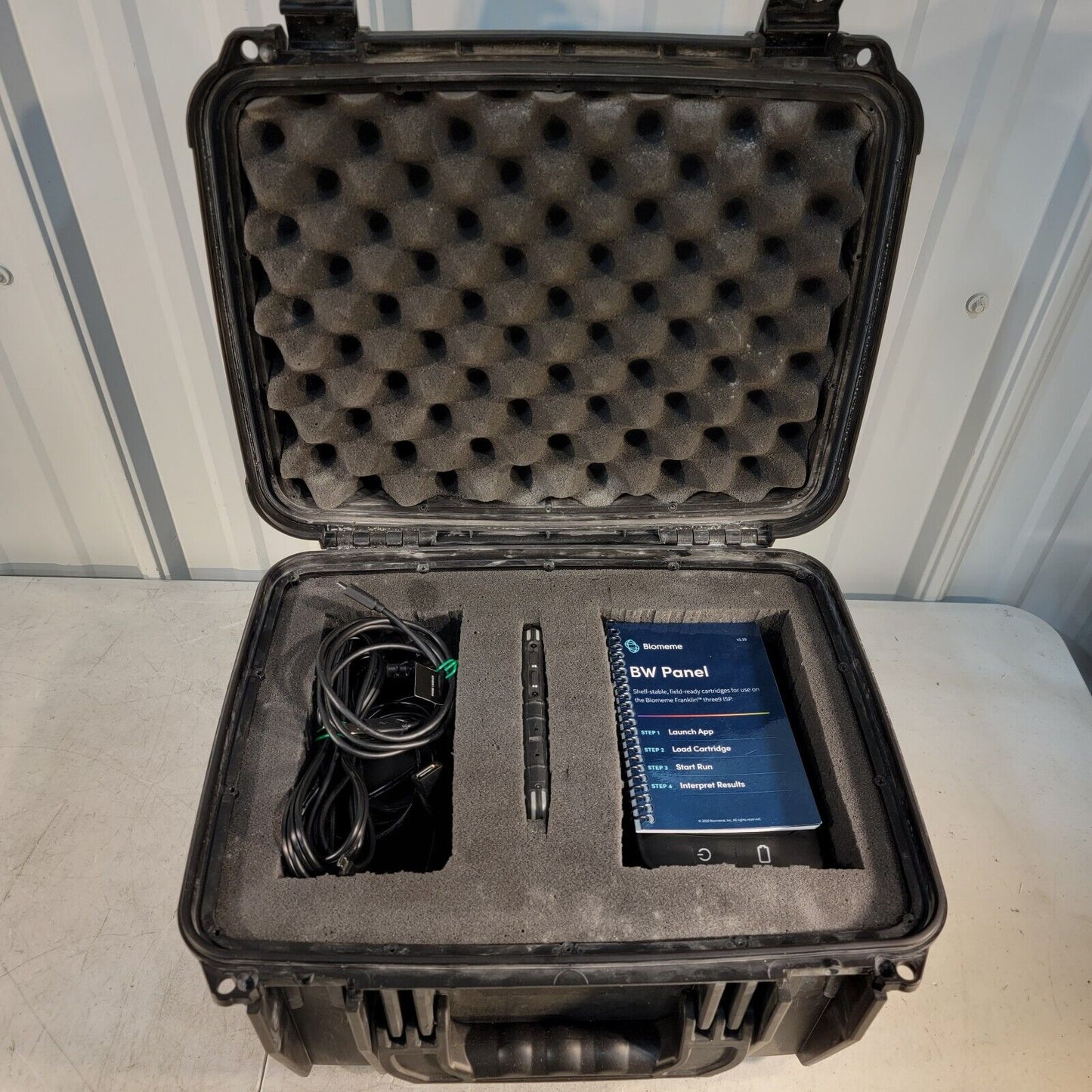 Biomeme Franklin Three9 ISP Rugged Mobile Real-Time PCR Thermocycler In Case