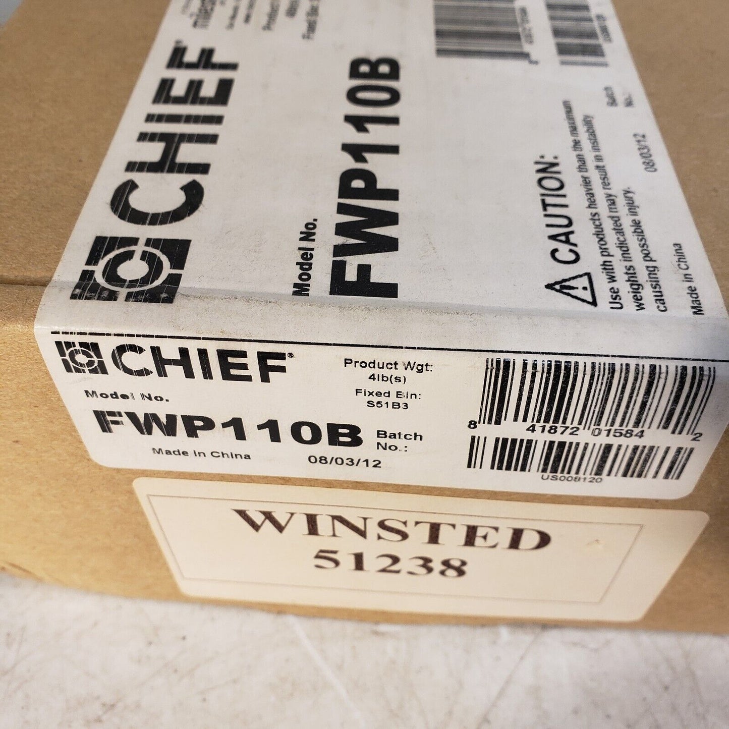 Chief FWP110B Small Pitch Pivot Wall TV Display Mount