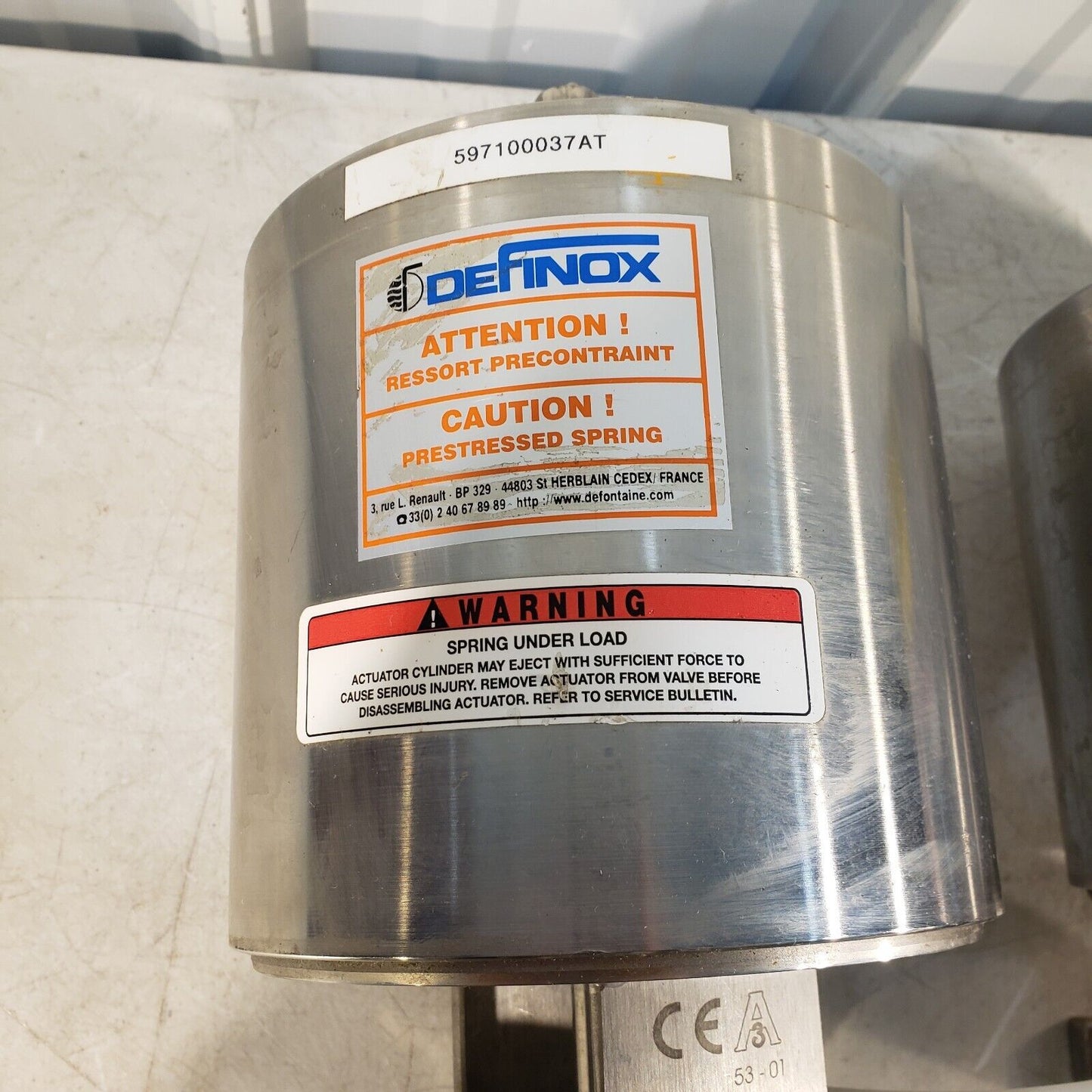 Pair Of Definox DCX3 Flow Control Valves w/ Custom Tri Clamp 3" Fittings SS
