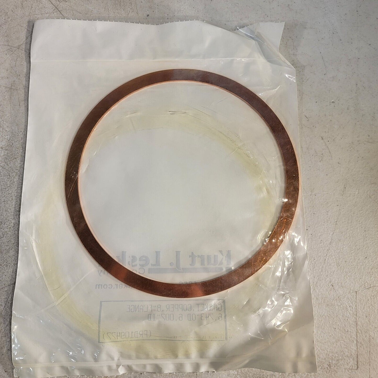 Kurt Lesker Copper Gasket DN160CF 8" CF Flange 6.743" OD 6.007" ID GA-0080