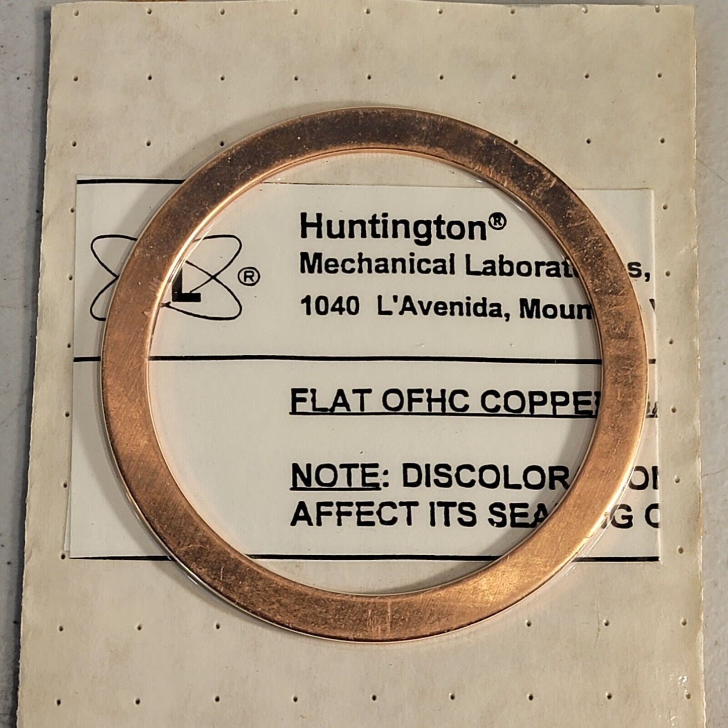 Huntington Vacuum Copper Gasket 4.625" 4-5/8" CF Flange G-462-I