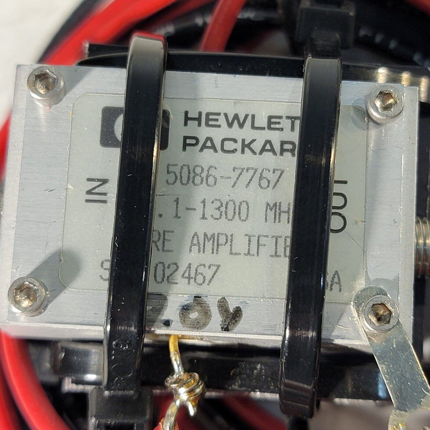 HP Hewlett Packard 5086-7767 0.1-1300 MHz Pre Amplifier SMA w/ Heat Sink