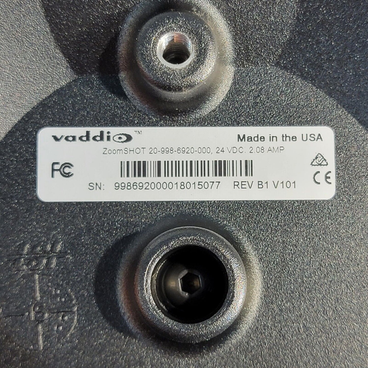 VADDIO ZoomShot 20 HD Point of View Video Camera w/ Remote 20-998-6920-000
