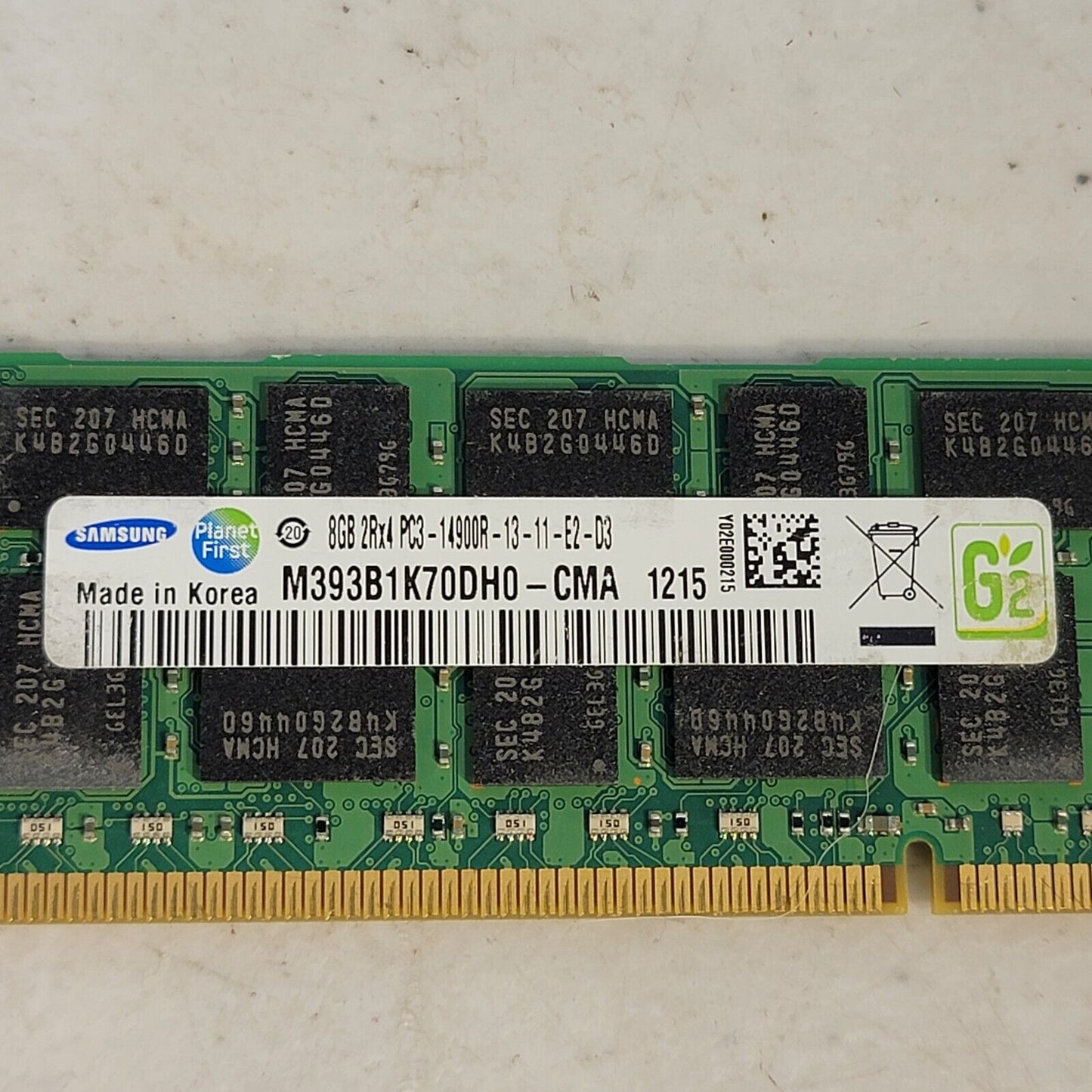 Samsung M393B1K70DH0-CMA 8GB 2RX4 PC3-14900R DDR3 1.5V RAM MEMORY MODULE 1x8GB