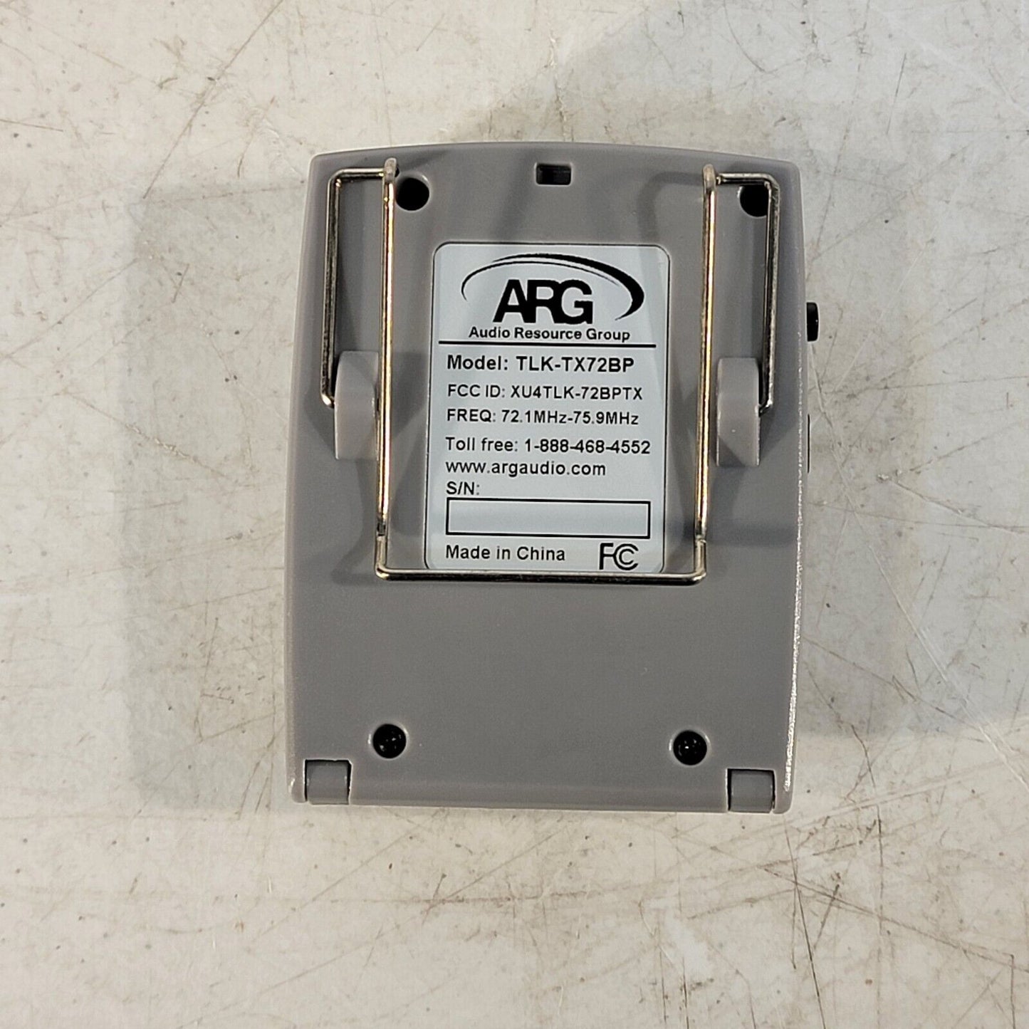 Audio Resource Group TLK-TX72BP Transmitter 72MHz Wireless Multi-Channel FM 17Ch