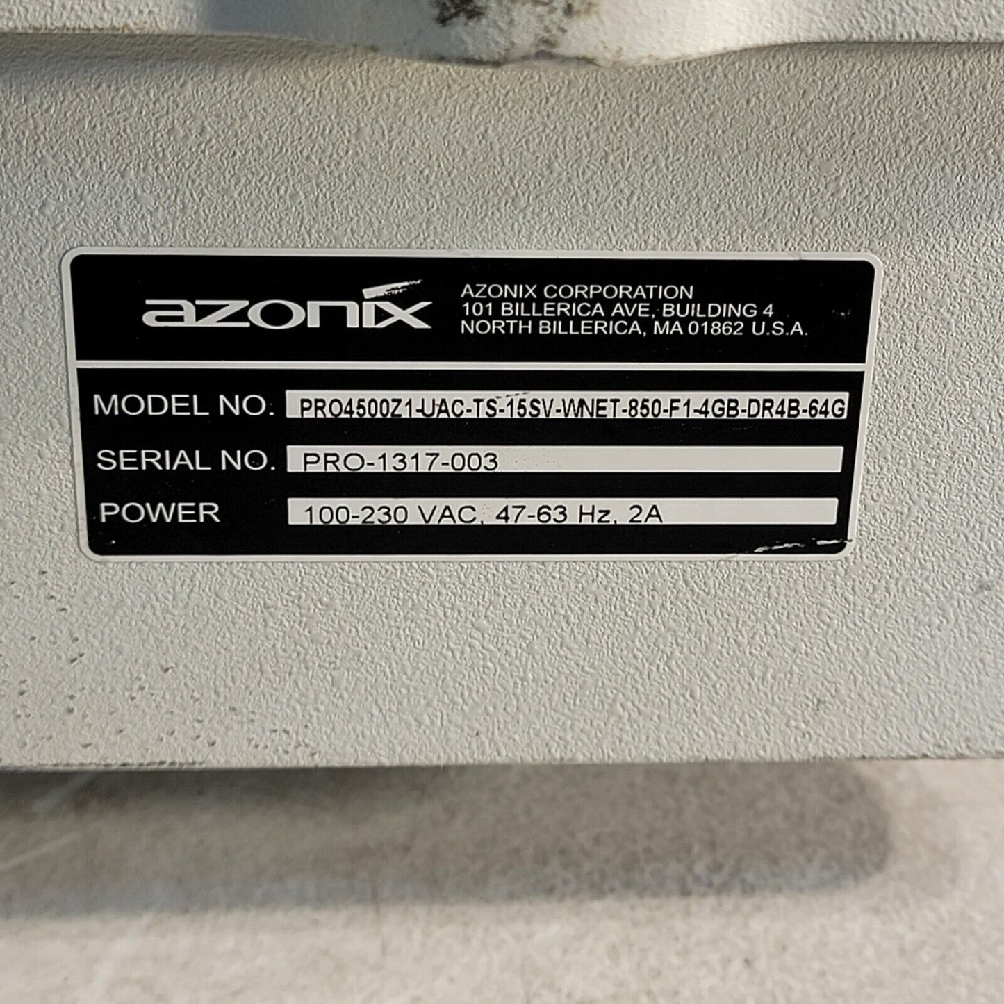 Azonix PRO 4500 Z1 ProPanel Oil Rig Workstation PRO4500Z1-UAC-TS-15SV-WNET
