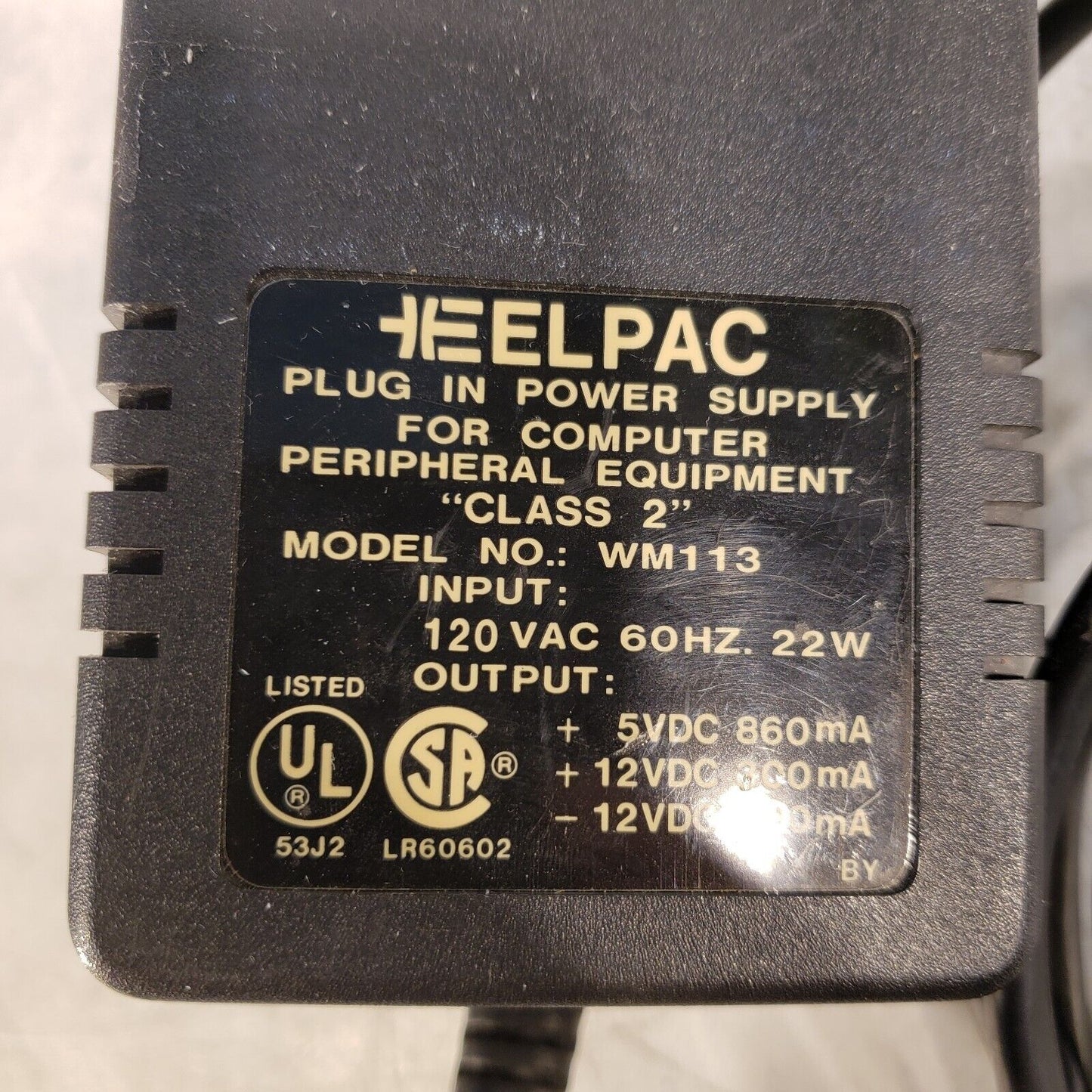 Heelpac WM113 NSNP Plug In Power Supply