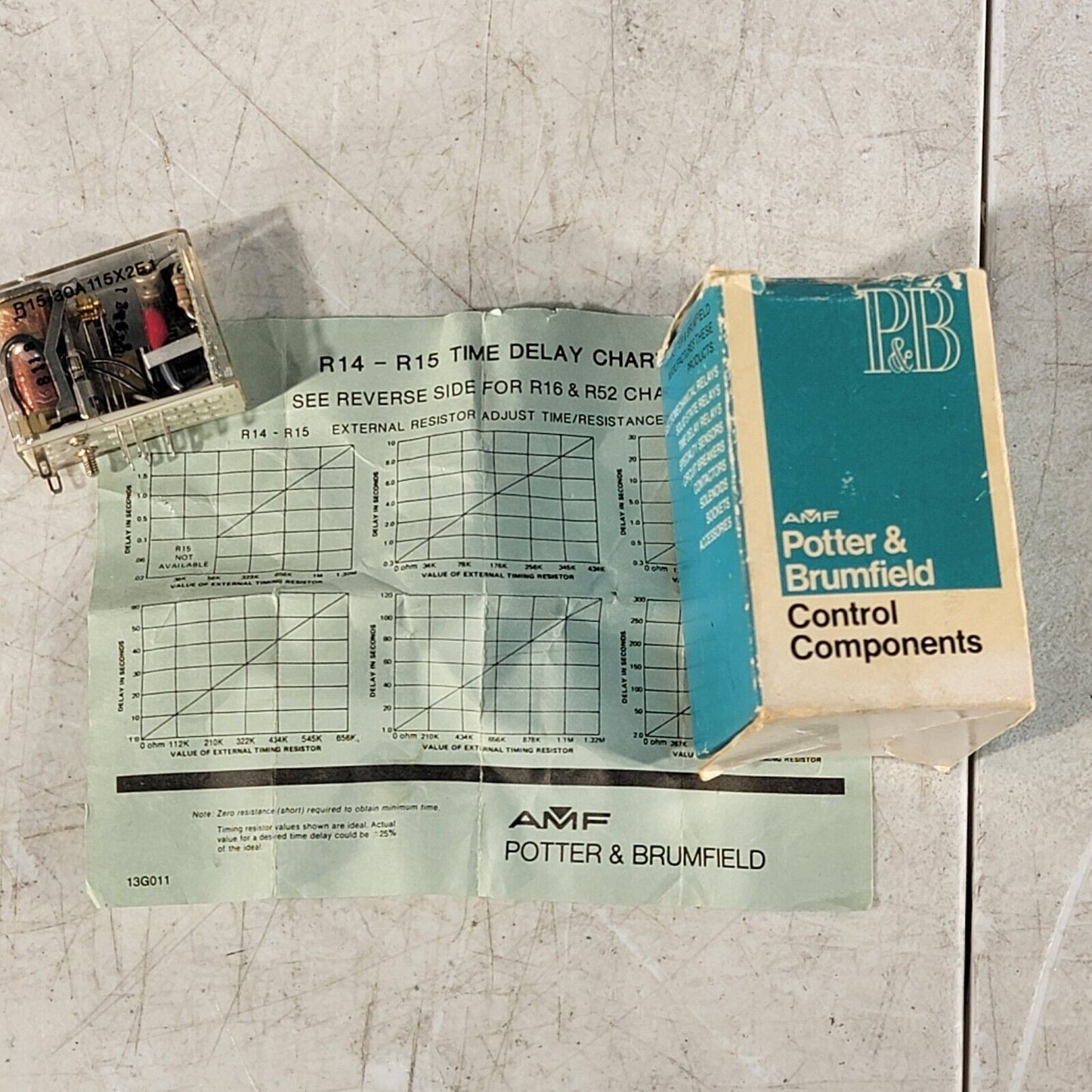 Potter & Brumfield R15-30A115X2E1 AMF Relay R1530A115X2E1 w/ Box