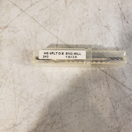 HS 4 Flute Double End Mill 1/8" And 3/8" for Sherline Mini Mill Lathe