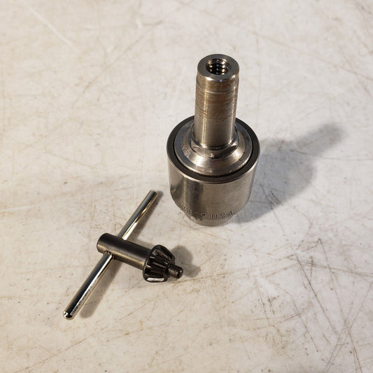 Jacobs 1BA 3/8-24THD 0-6.5mm 0-1/4 inc Drill Chuck Keyed Heavy Duty w/ Key