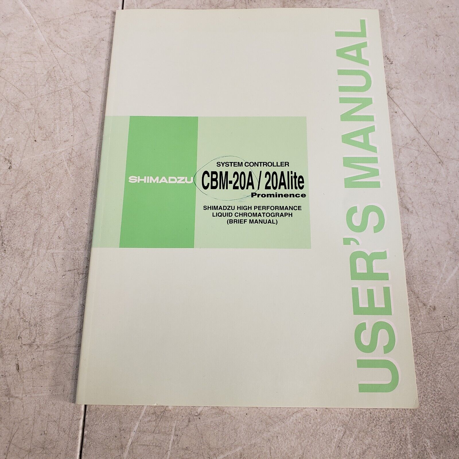 Shimadzu User Manual For CBM20A/20Alite System Controller Liquid Chro