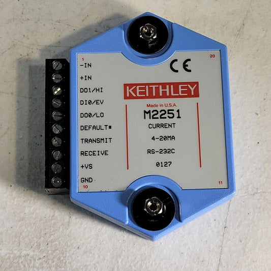 Keithley M2251 Current 4-20mA Process Module Computer Interface RS-232C M2000