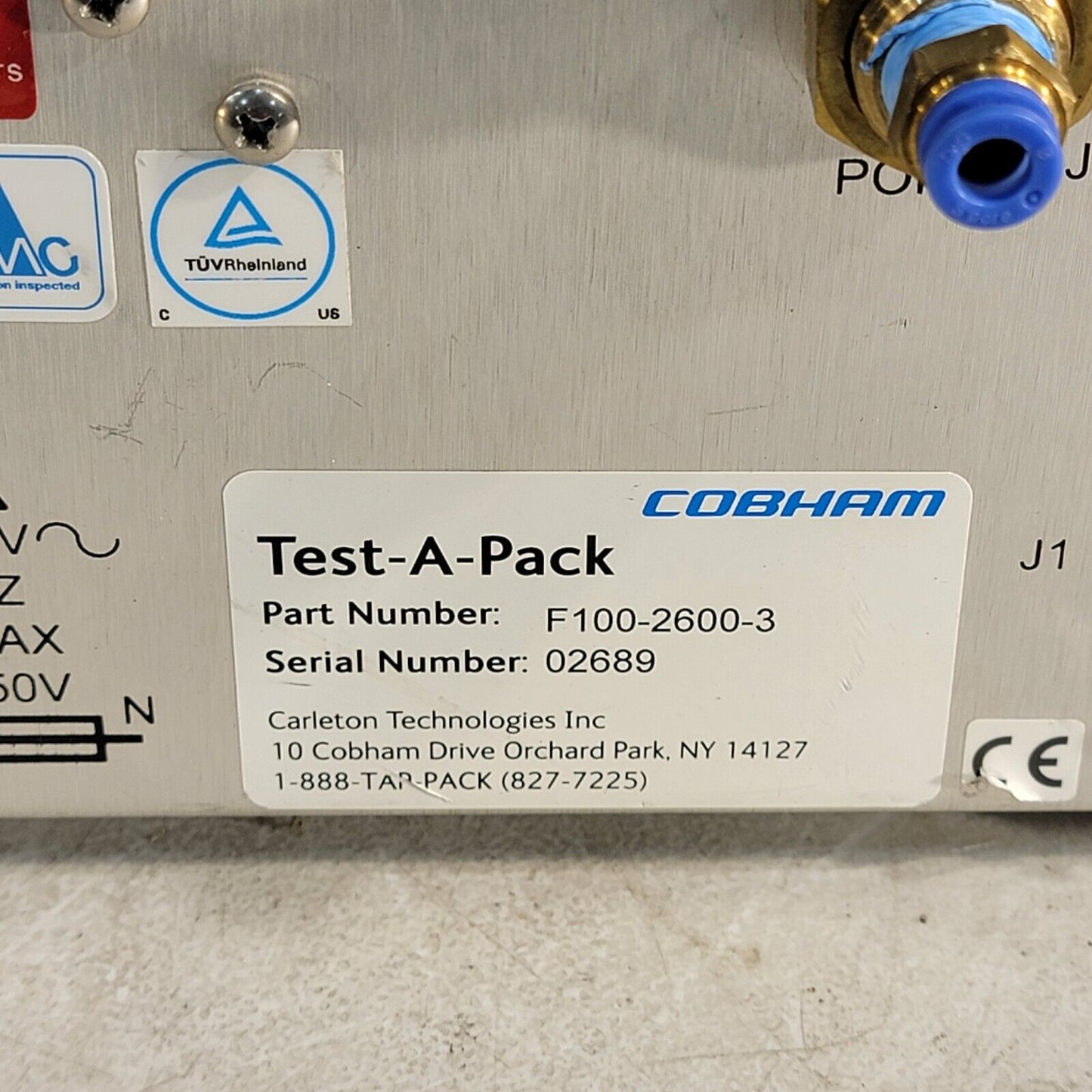 Test-A-Pack Systems Seal Strength Tester F100-2600-3 Cobham 3 Type Seal Tester