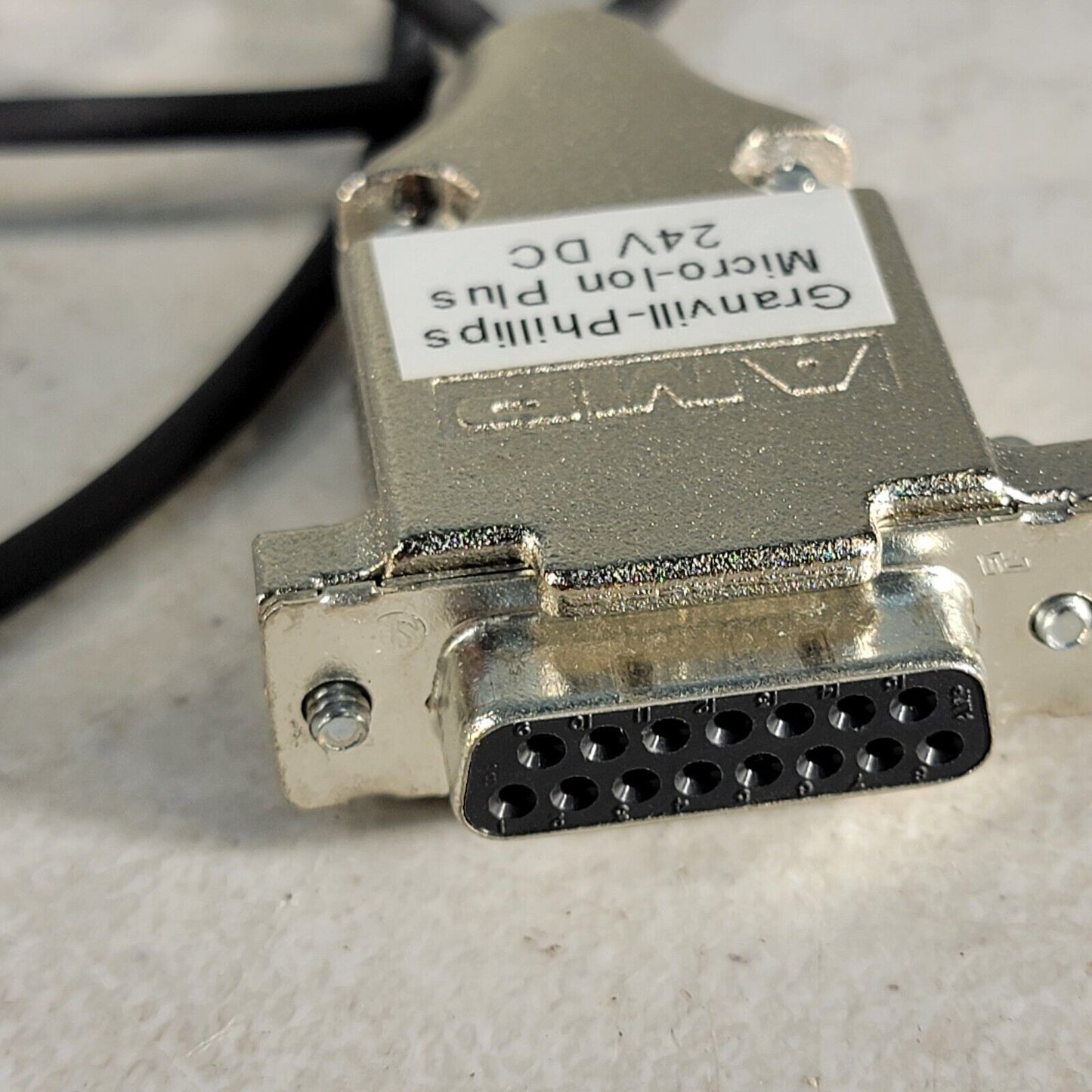 Granville-Phillips MKS Micro-Ion Plus 24VDC Power Cable DB-15 Plug
