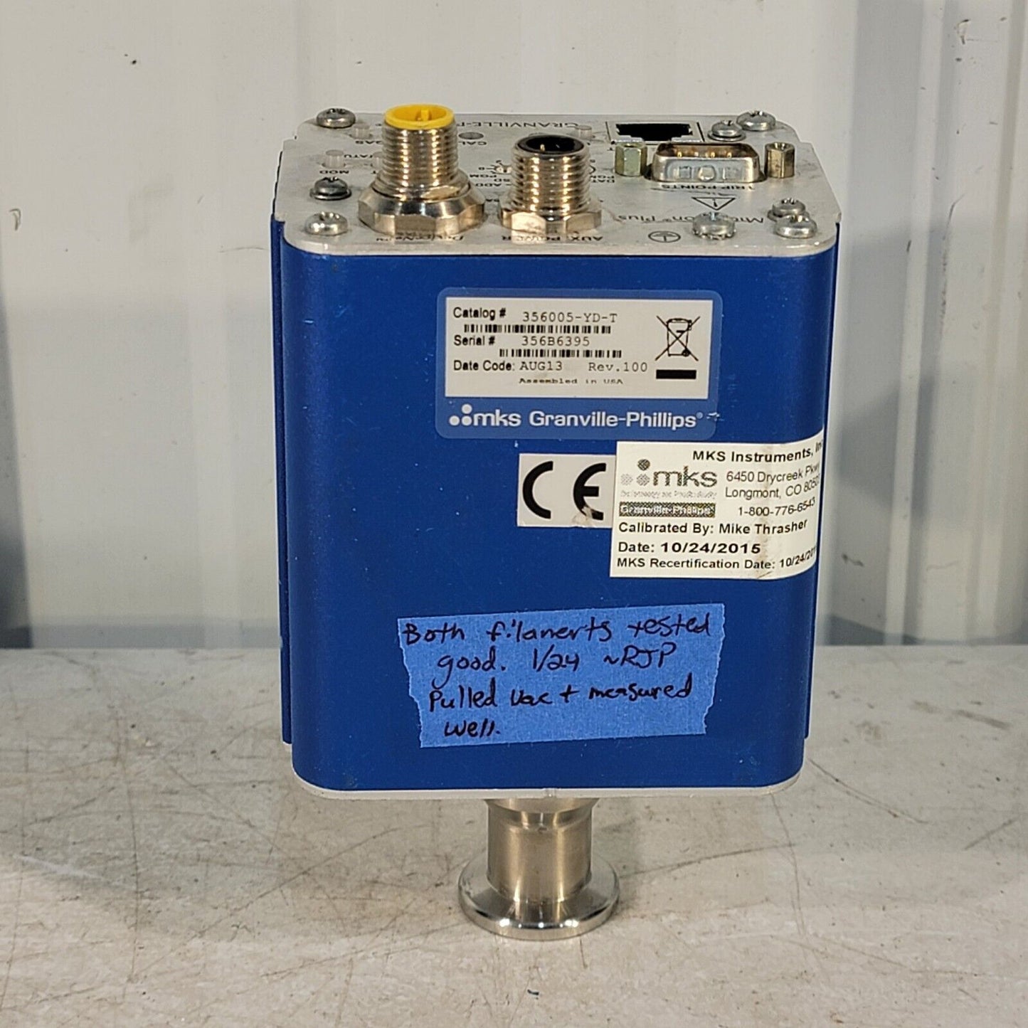 TESTED- MKS Granville-Phillips 356005-YD-T Micro-Ion Plus Vacuum Gauge KF16