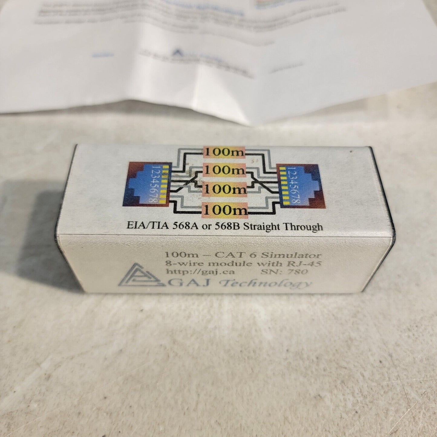GAJ Technology 100m CAT-6 Simulator 8-wire Module RJ-45 Connector