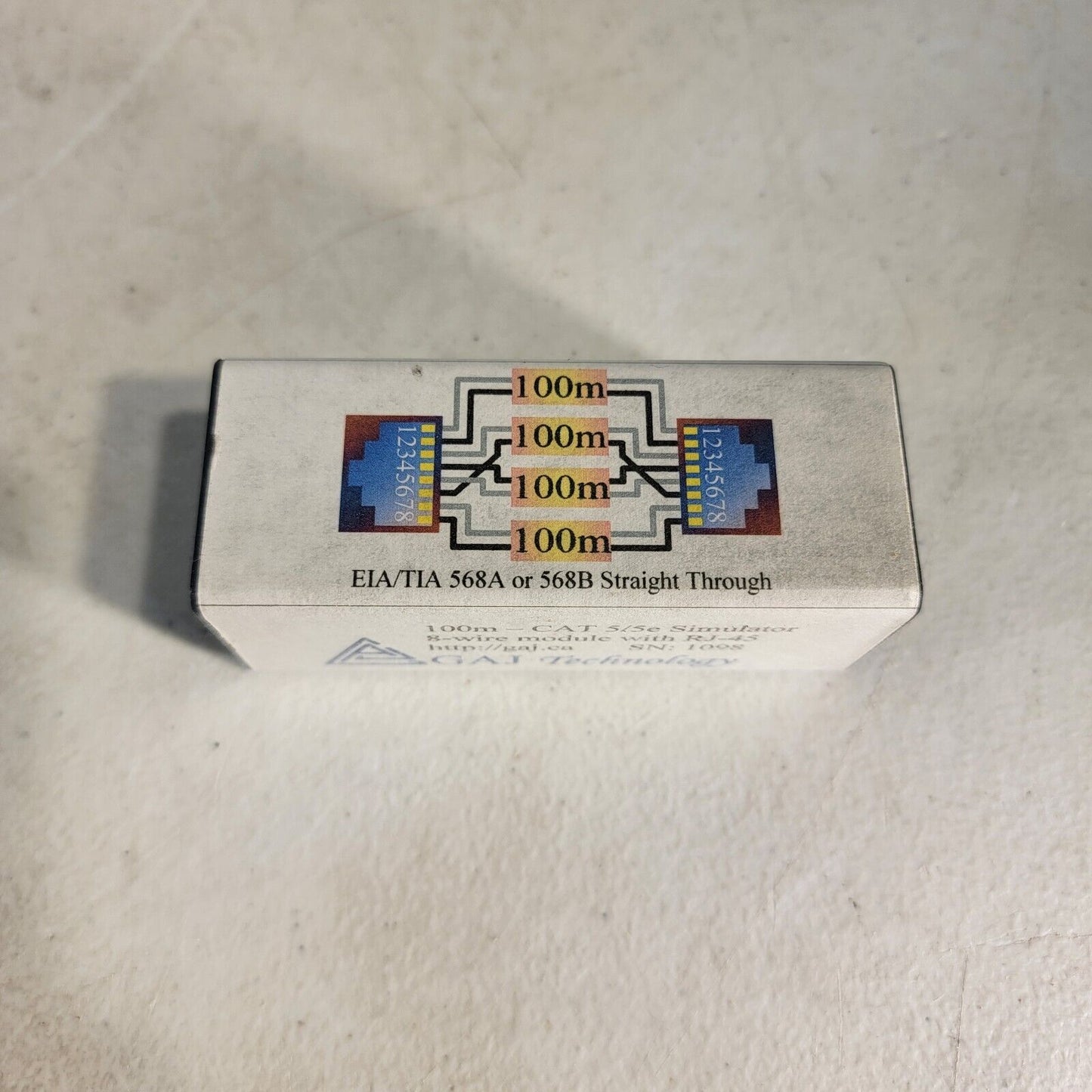 GAJ Technology 100m CAT-5/5e Simulator 8-wire Module RJ-45 Connector
