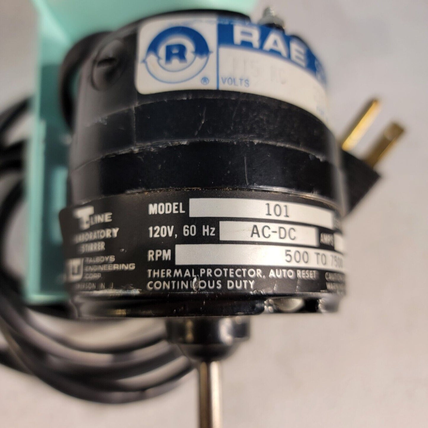 T-Line Laboratory Stirrer Model 101 500-7500RPM 40W 1/75HP 0.35A