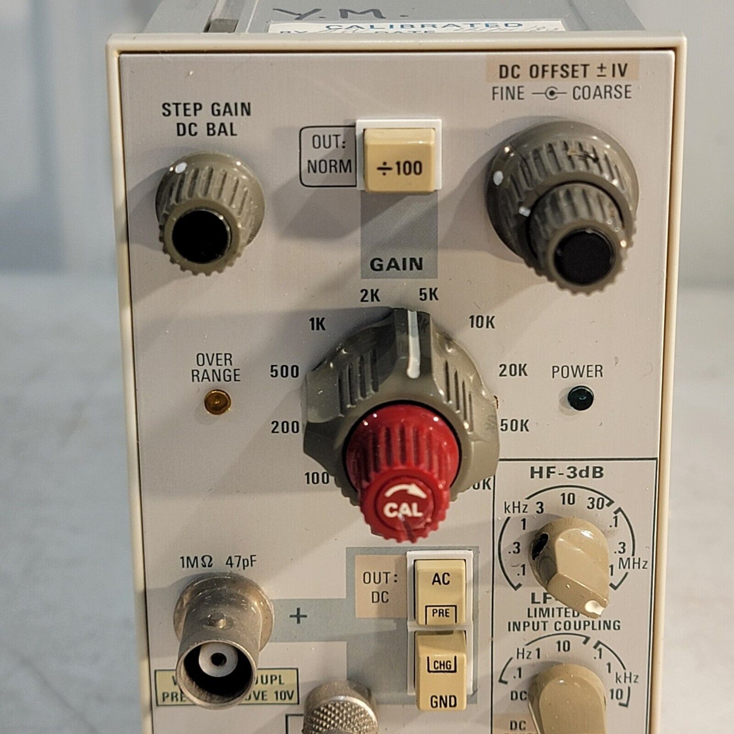 Tektronix AM 502 Differential Ampl Amplifier Plugin Module 1x to 100,000x Gain