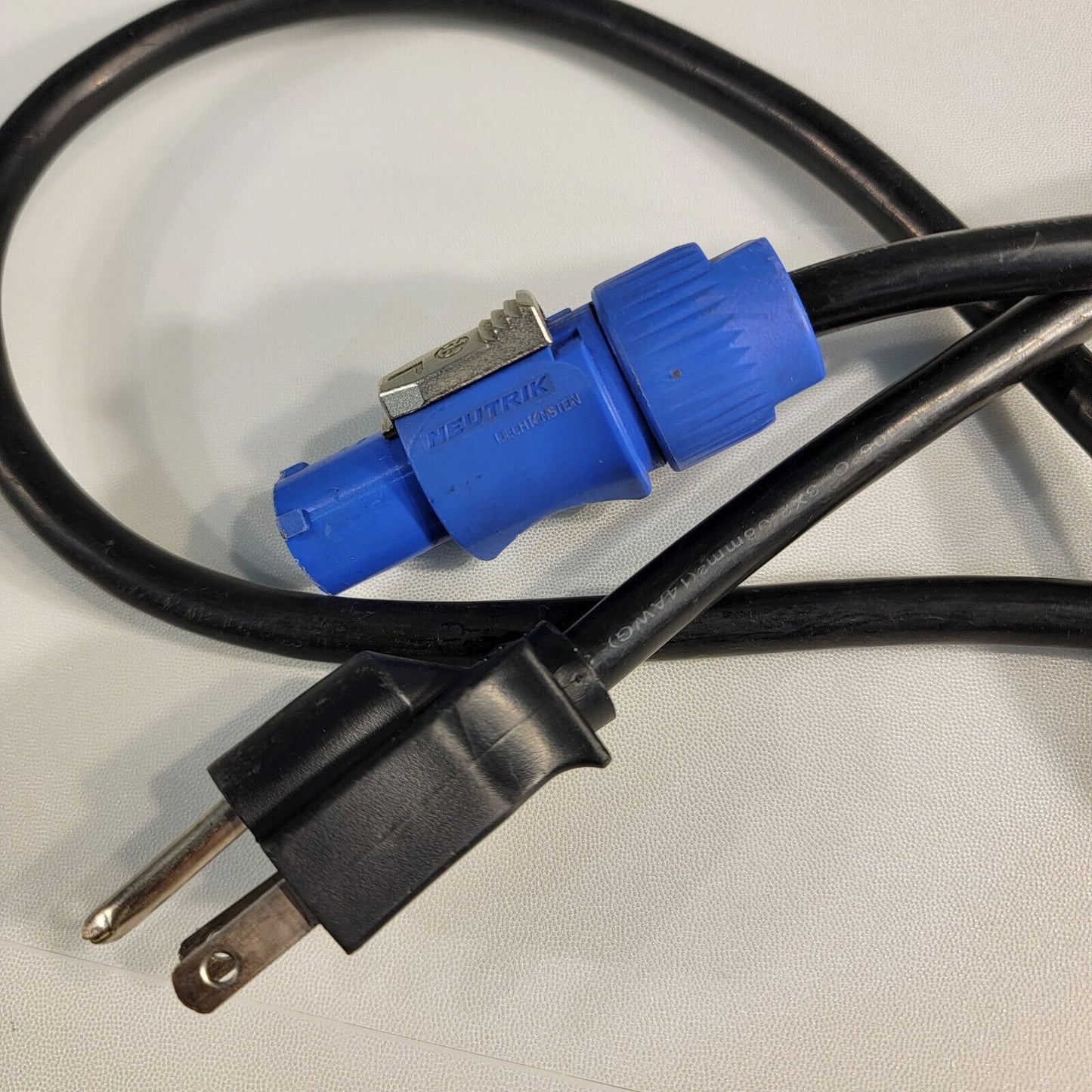5ft Blue PowerCon NAC3FCA to Male Nema 5-15P Power Cord Connector Cable Neutrik