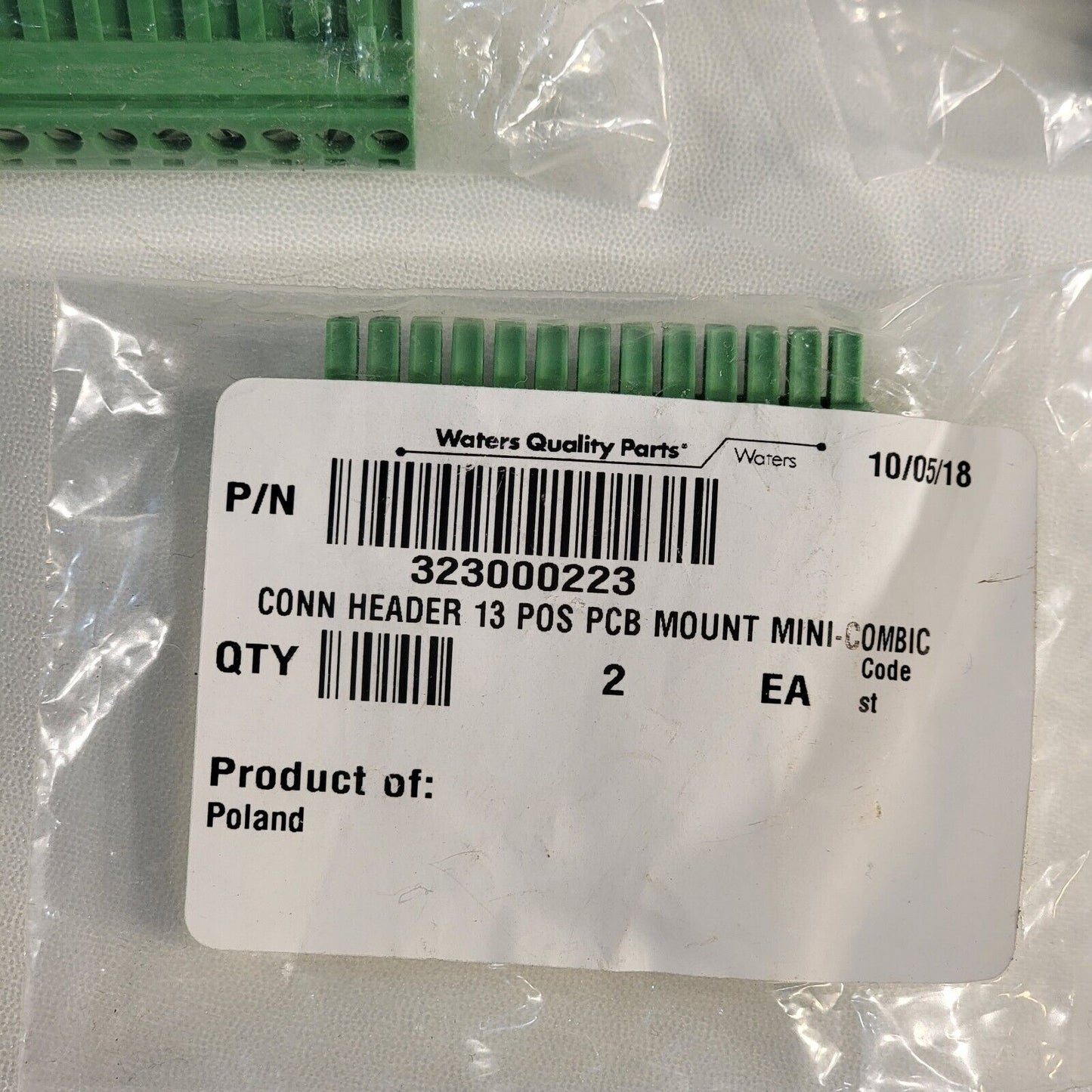 Waters Connector Header Plug Lot of 3: 12-Pin, 13-Pin, 6-Pin Mini-Combicon