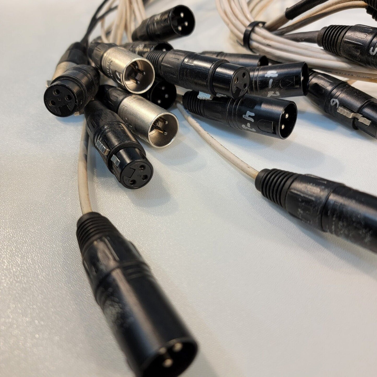 Huge Lot 3-Pin XLR Patch Cables Neutrik NC3MXX 2-Foot 3-Foot