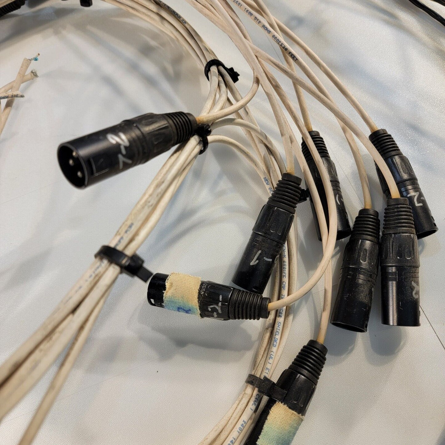 Huge Lot 3-Pin XLR Patch Cables Neutrik NC3MXX 2-Foot 3-Foot