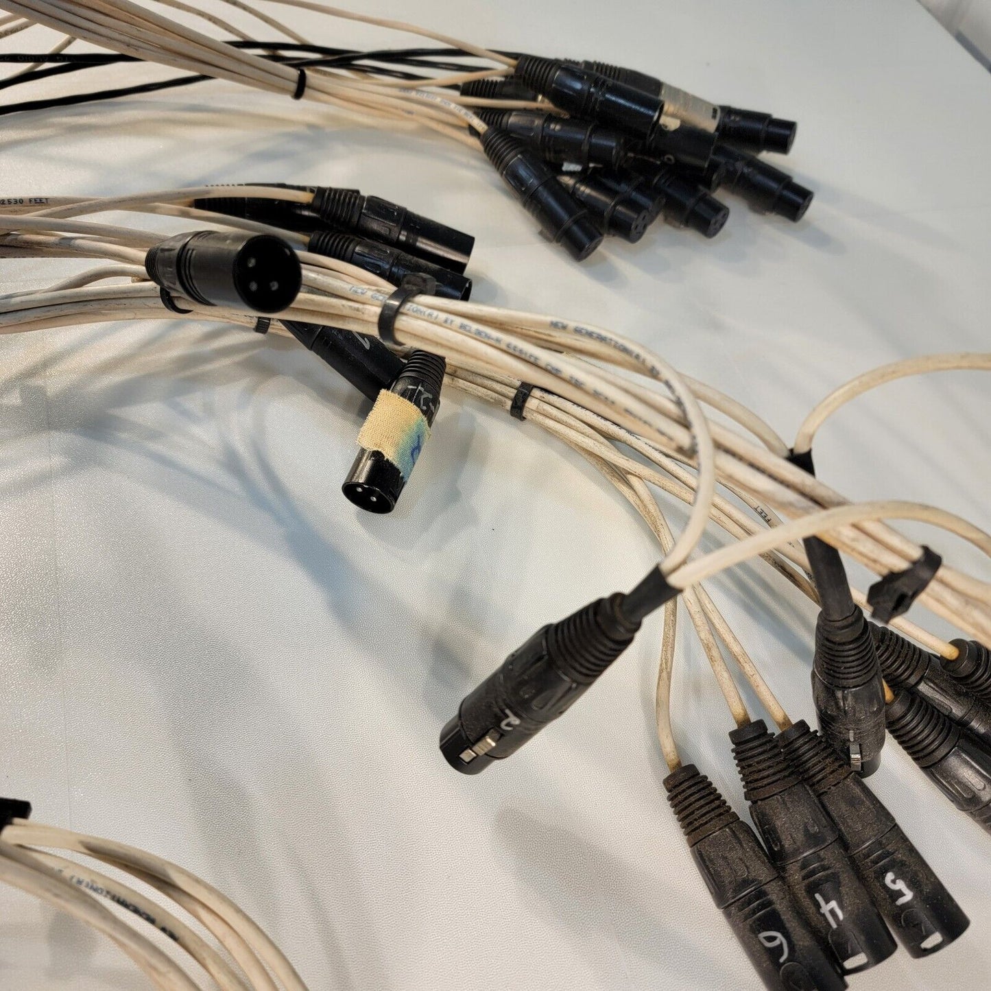 Huge Lot 3-Pin XLR Patch Cables Neutrik NC3MXX 2-Foot 3-Foot