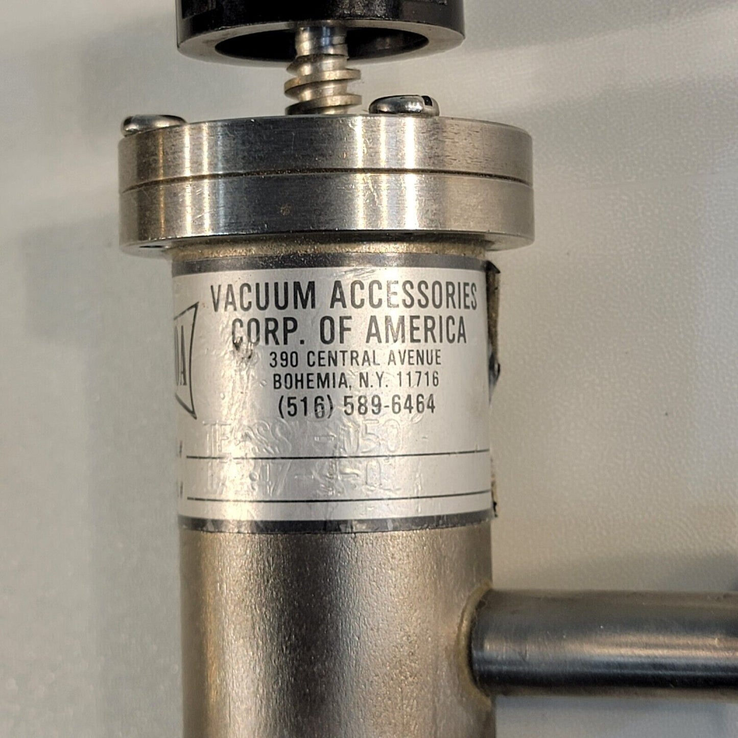 Vacoa Vacuum Accessory Corp TE-ASSV-050 Bellows Sealed Angle Valve Manual KF16