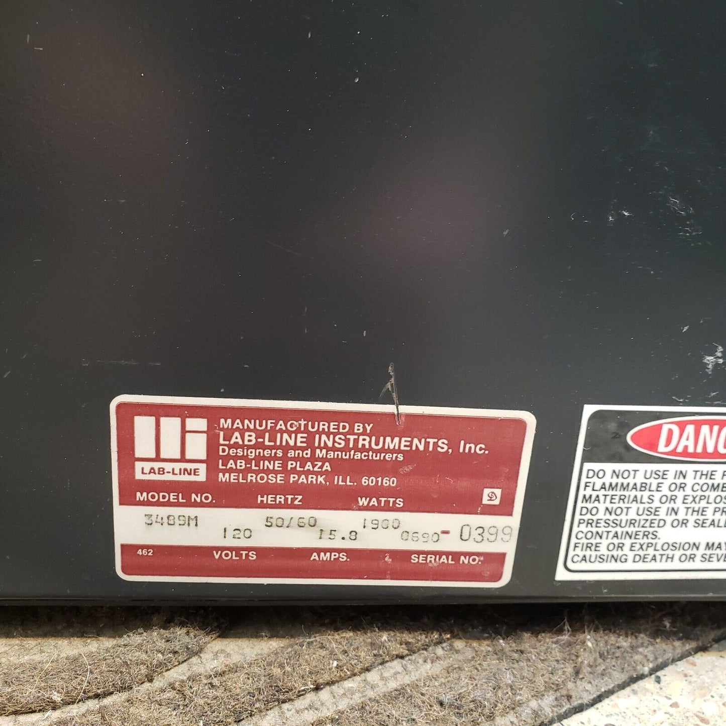 Lab Line Imperial IV 3489M Microprocessor Oven 120v 15A Tested to 250°C