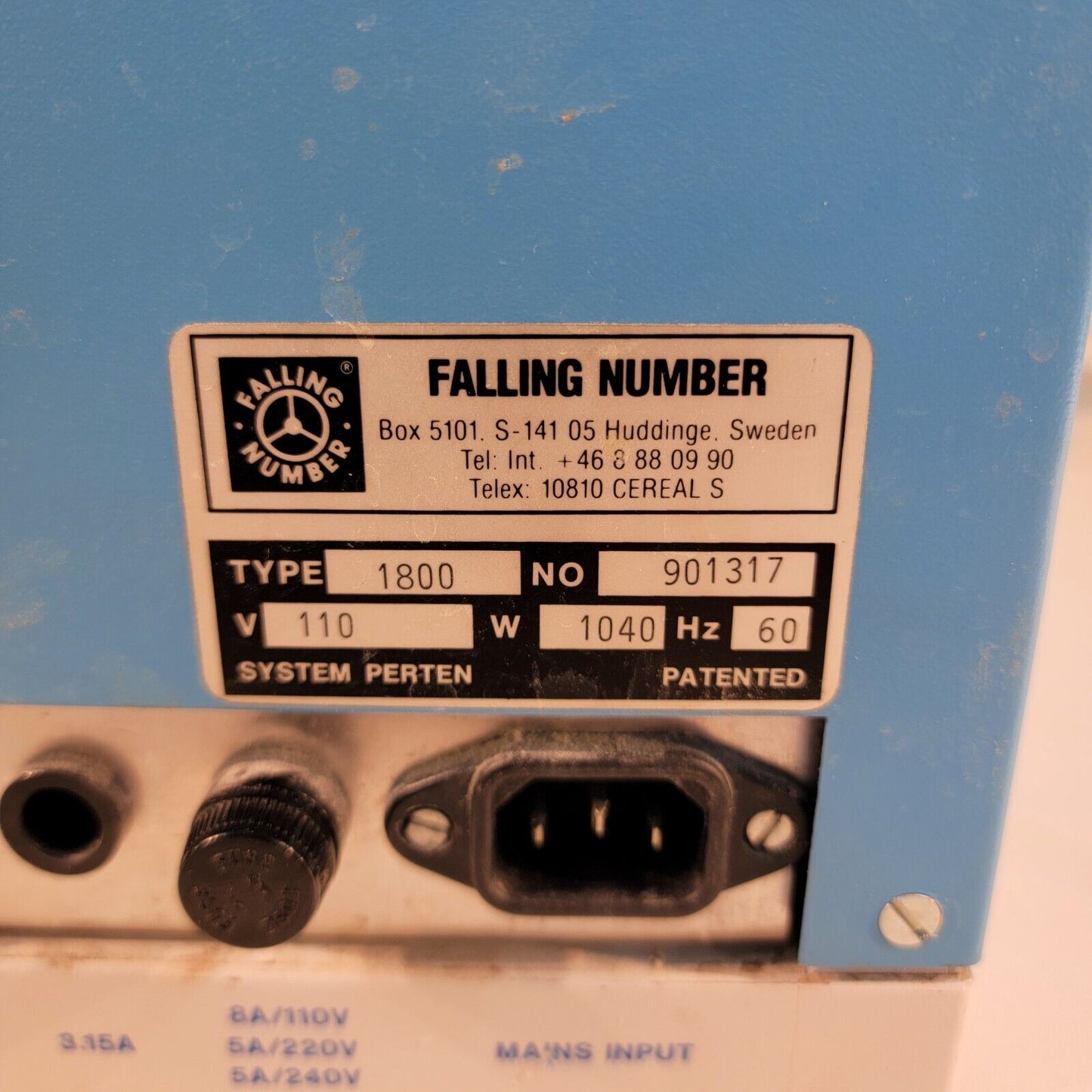 Falling Number 1800 Grain Sprouting Hagberg-Perten Wheat Measurement