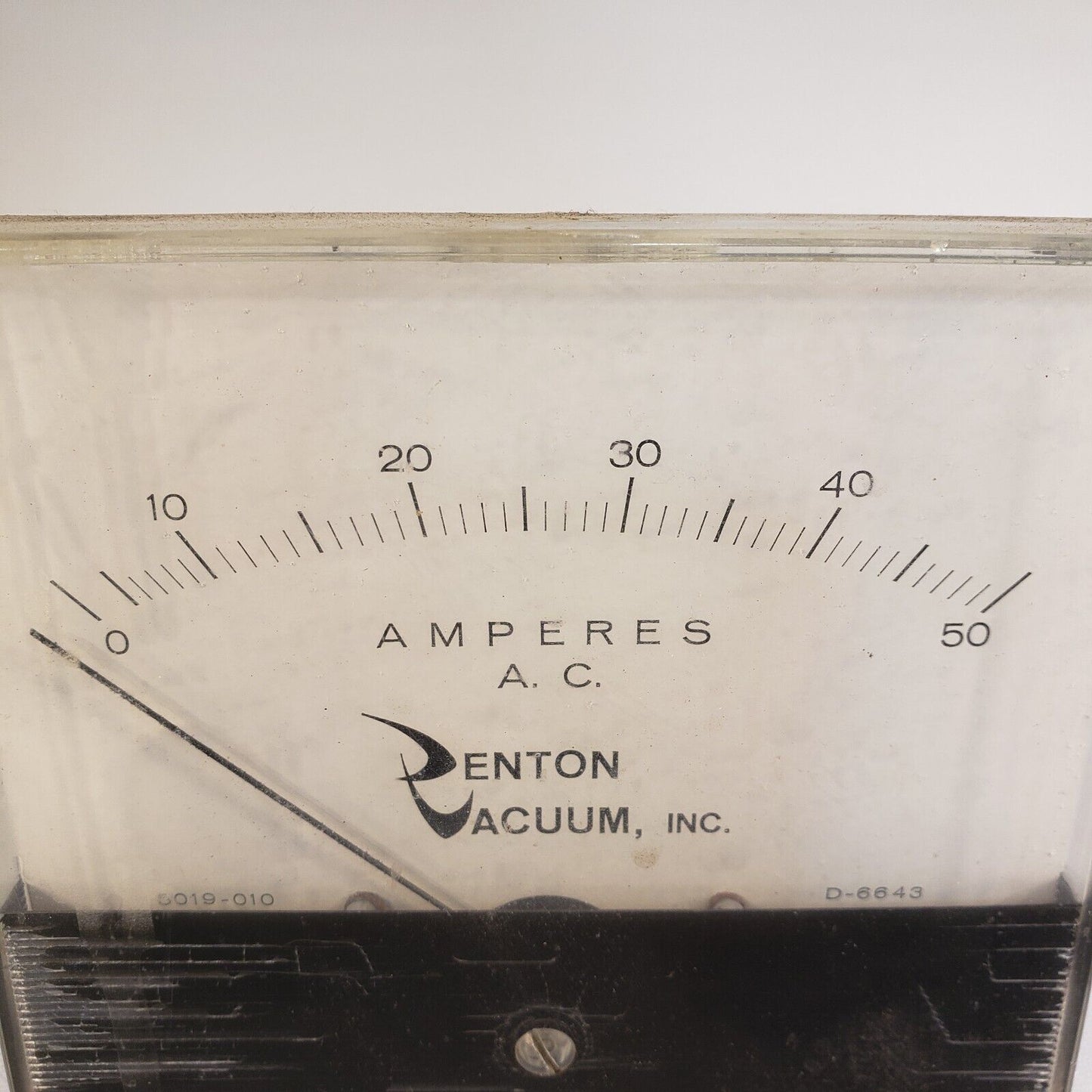 Denton Vacuum D-6643 AC Amperes Gauge Panel Meter Remote Sense Vintage
