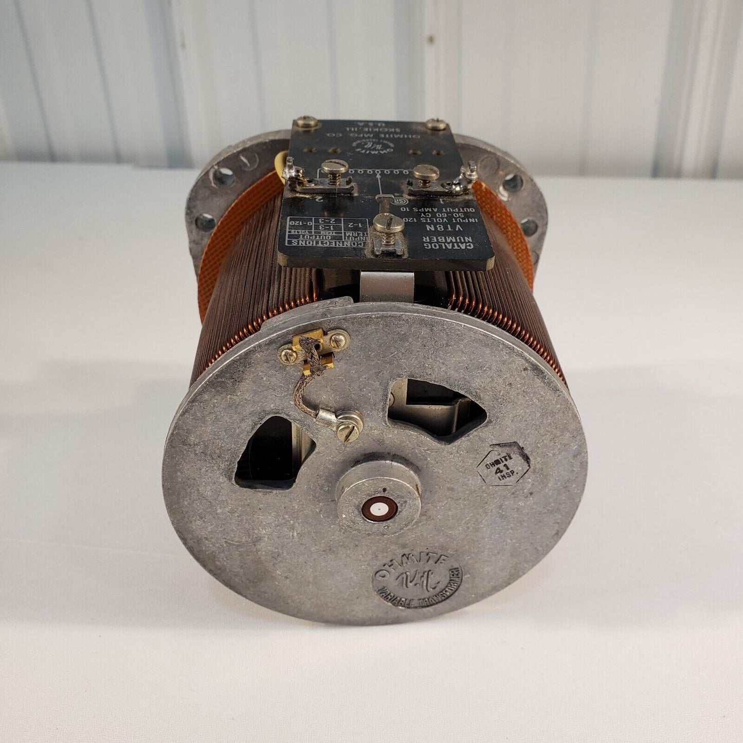 OHMITE VT8N Variable Transformer Variac Input 120V 50-60Hz Output 10A