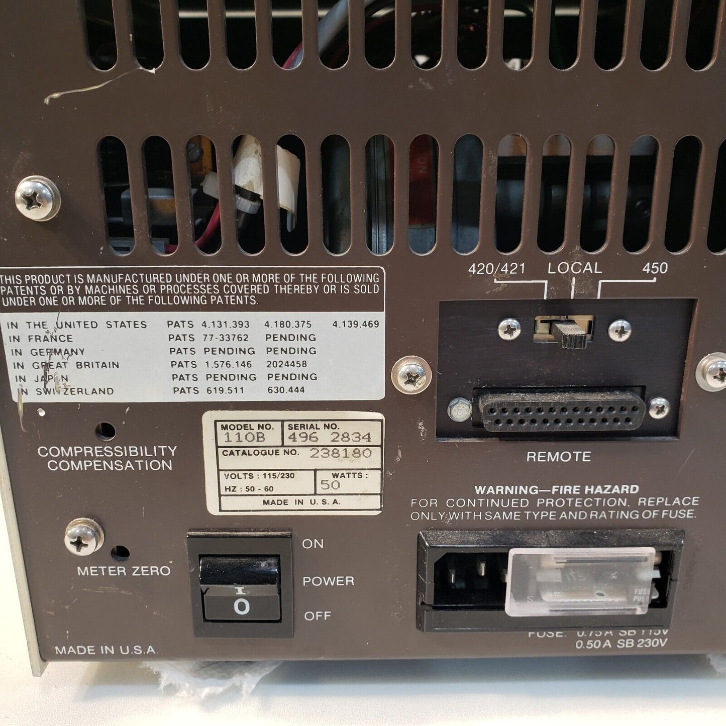 Beckman 110B Solvent Delivery Module - Power Switch Stuck