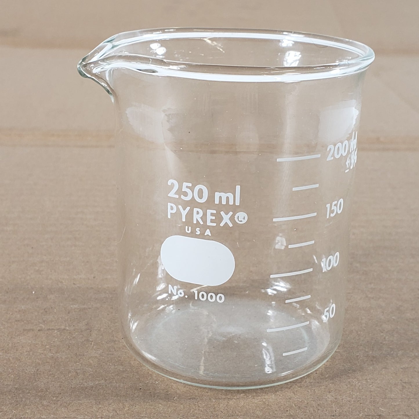 Lot Of 5 Pyrex/VWR/Kimble Kimax No. 1000-250/89000-204/14000R 250mL Beakers