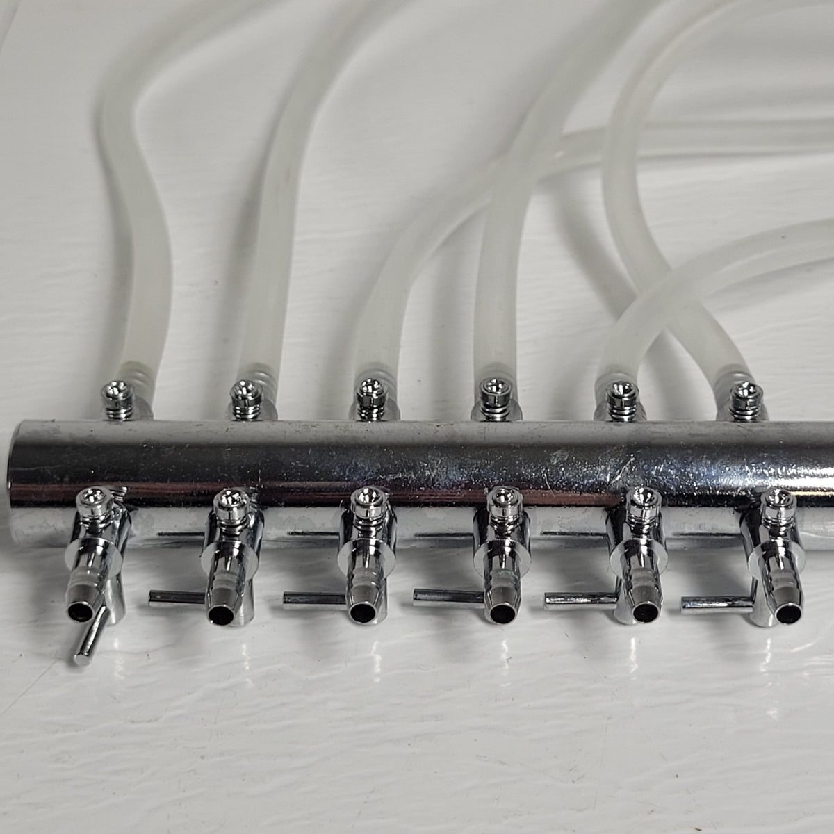 12-Port Air Gas Distribution Manifold w/ Control Valves Tubing Diffusers