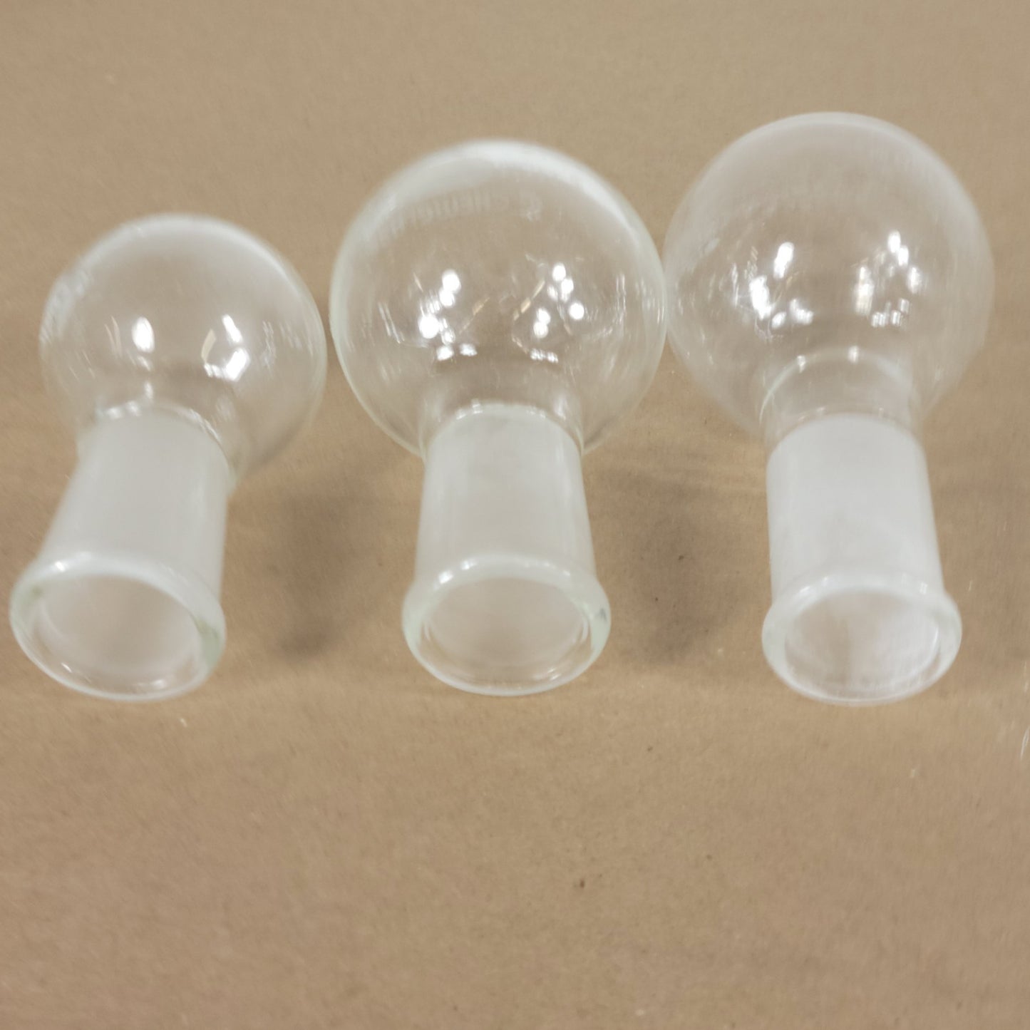 Chemglass CG-1506-05/CG-1506-02 Round Bottom Boiling Flasks 2x100mL & 1x50mL