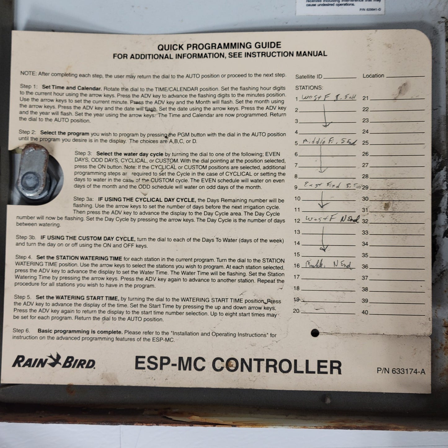 RAIN BIRD ESP-24MC Cycle Soak Irrigation Lawn Sprinkler Control/Computer