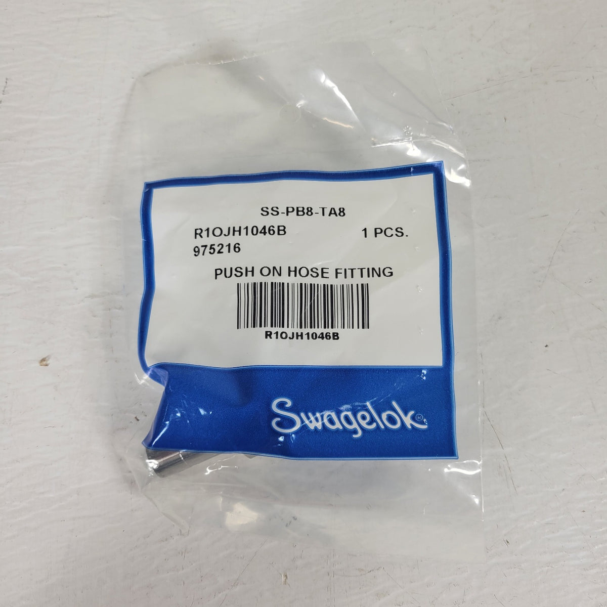 Swagelok SS-PB8-TA8 1/2" Push-On Hose Barb x Tube Adapter 316 Stainless