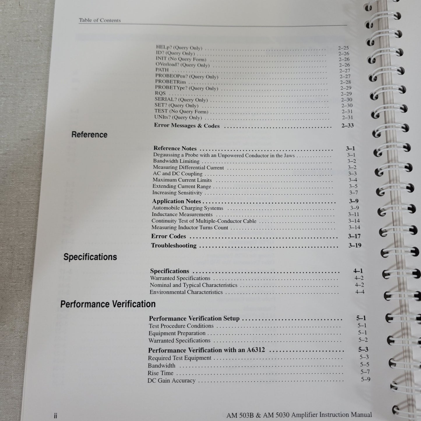 Tektronix 070-8766-05 AM503B AM5030 AC/DC Current Probe Amplifiers Manual OEM