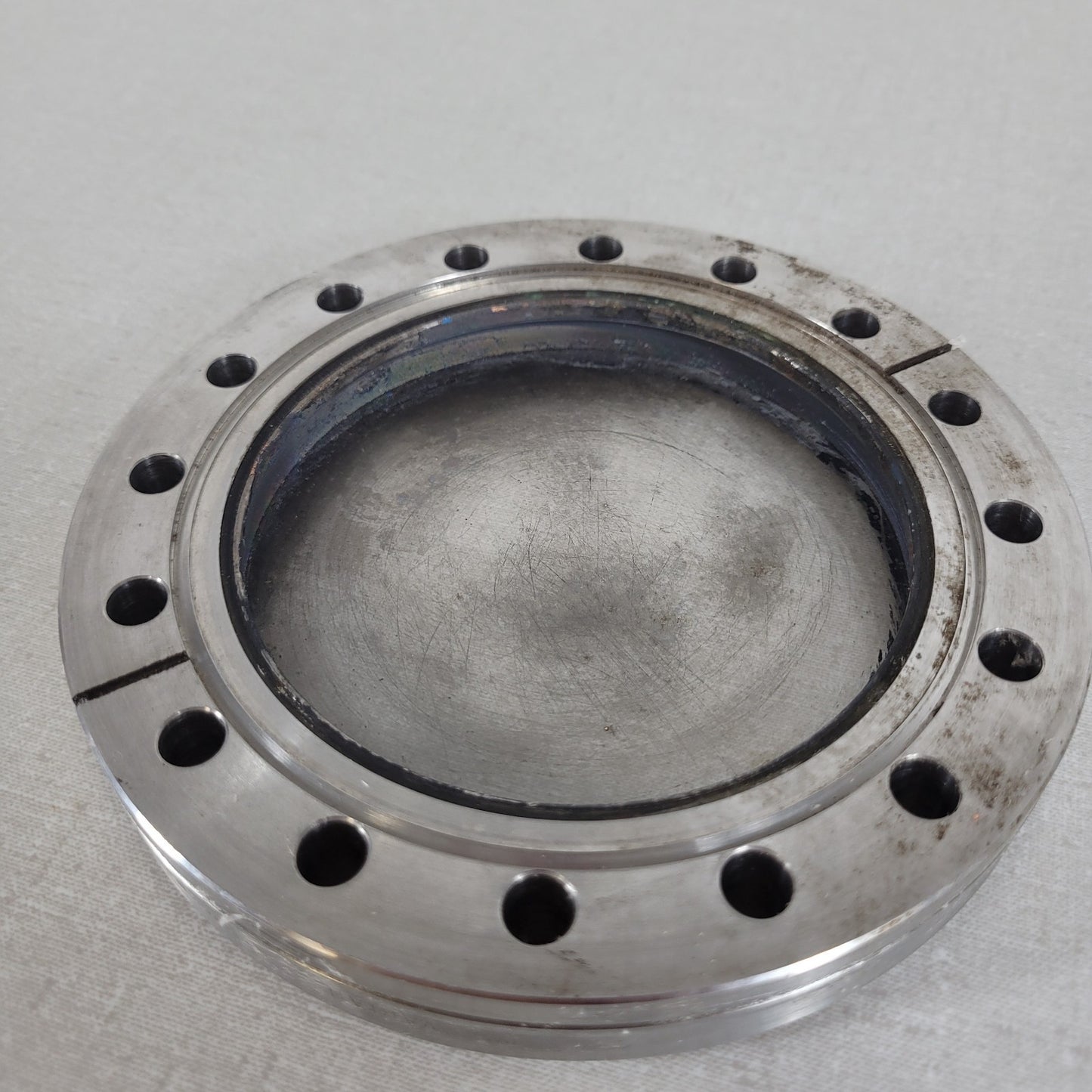 Varian Conflat DN100CF 4" Viewport Glass UHV Ultra High Vacuum SS Optical
