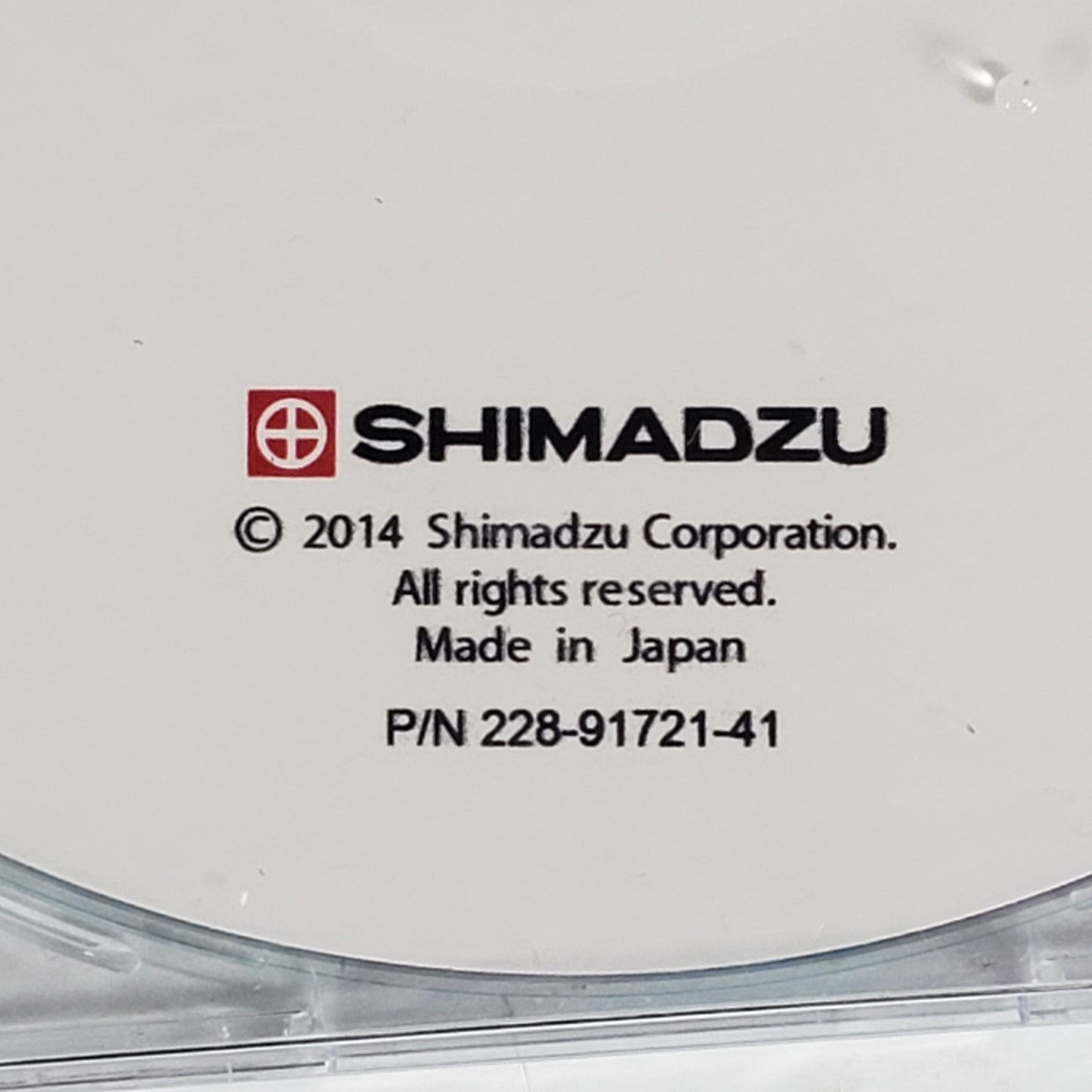Shimadzu Corporation P/N 228-91721-41 Safety Guideline 2014 CD-ROM Disc