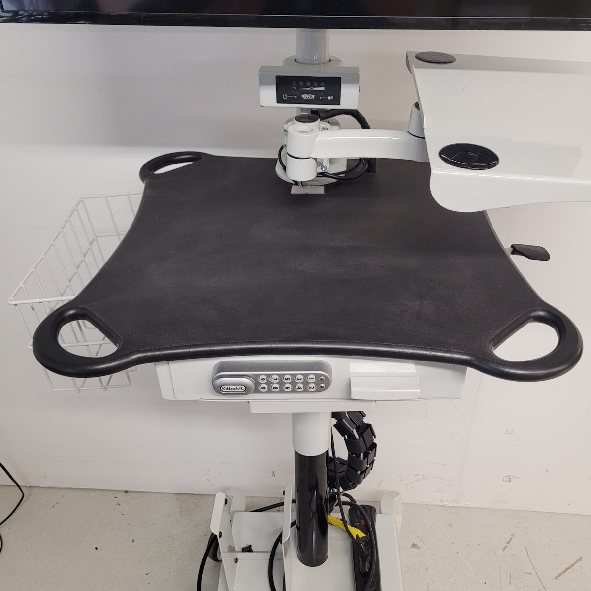 AFC Industries Medical Computer Cart Samsung DM32E 32in Monitor Tripp Lite UPS