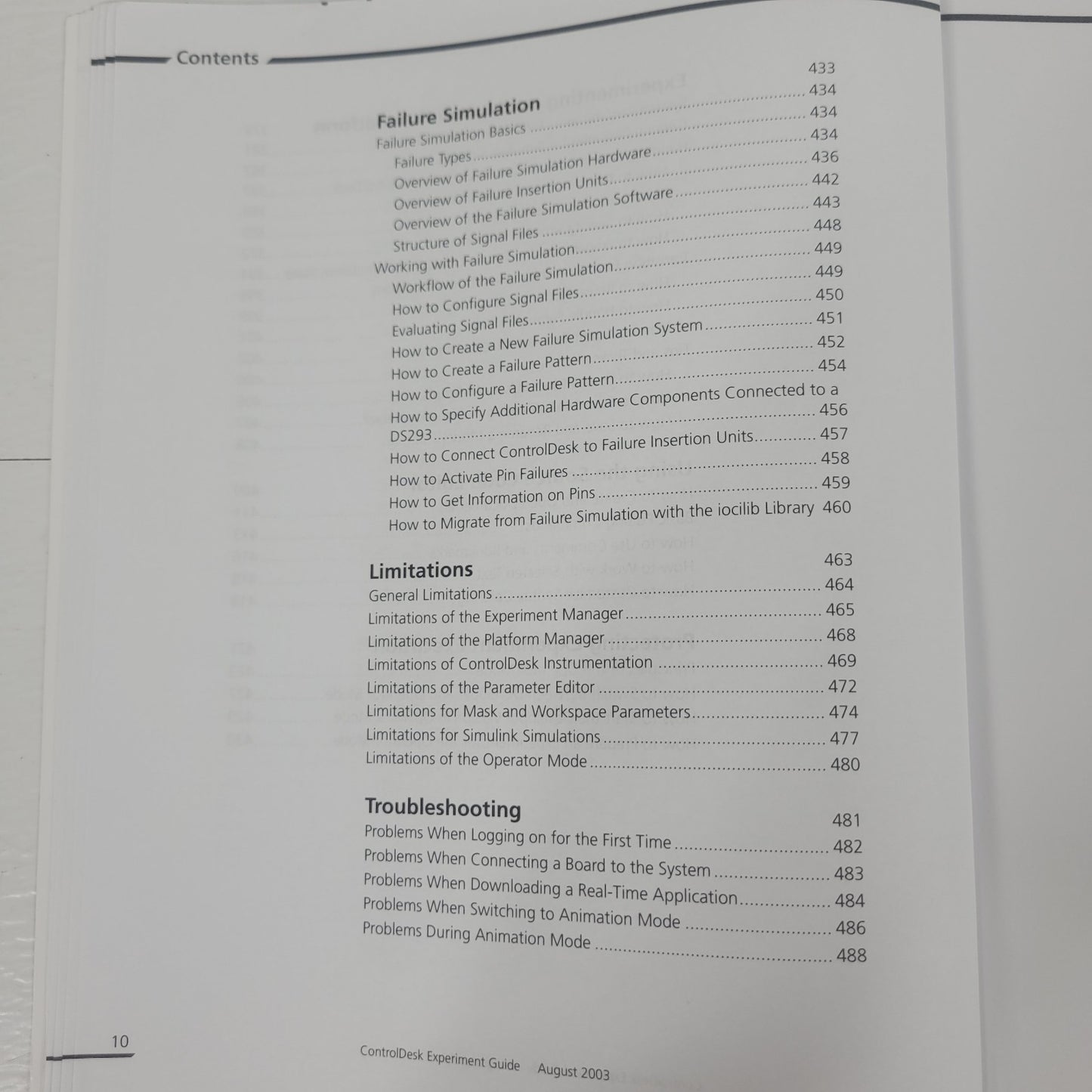 dSPACE ControlDesk Experiment Guide Release 4.0 Software User Manual August 2003