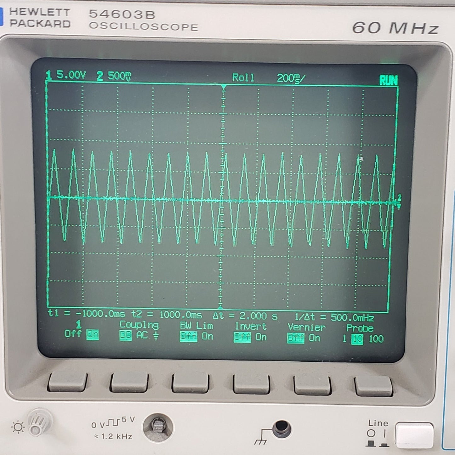 TESTED HP 54603B 60MHz 2-Channel Digital Oscilloscope CRT Scope w/ Handle