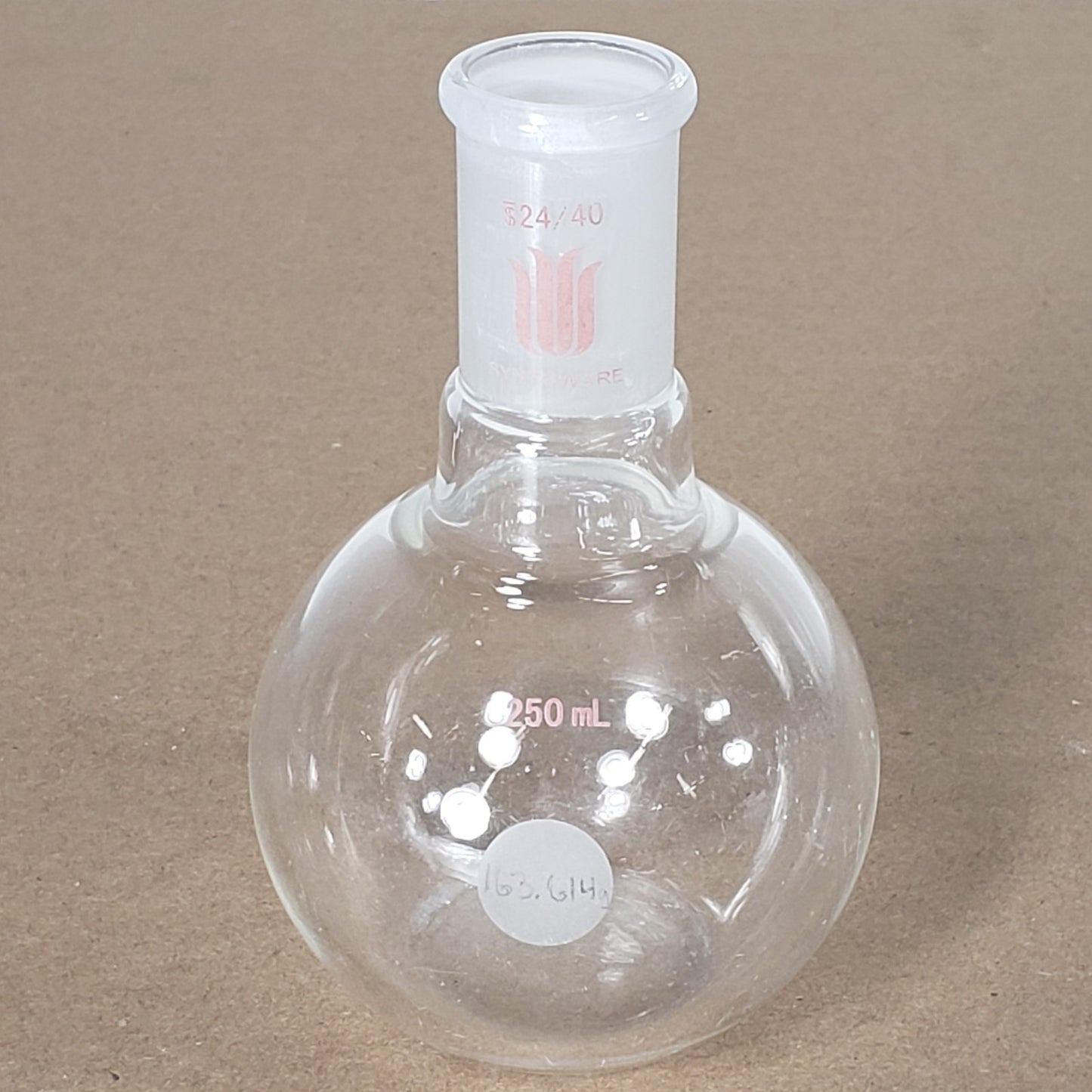 Lot of Synthware F304500/250/100 Heavy Glass Round Flasks 24/40 500/250/100mL