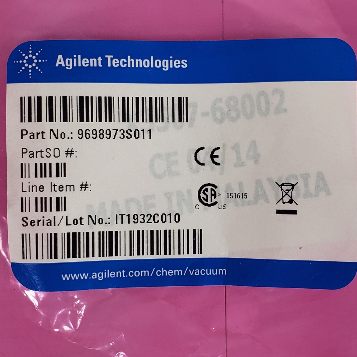 Agilent Varian 9698973S011 Turbo Pump Controller Connector Parts Lot