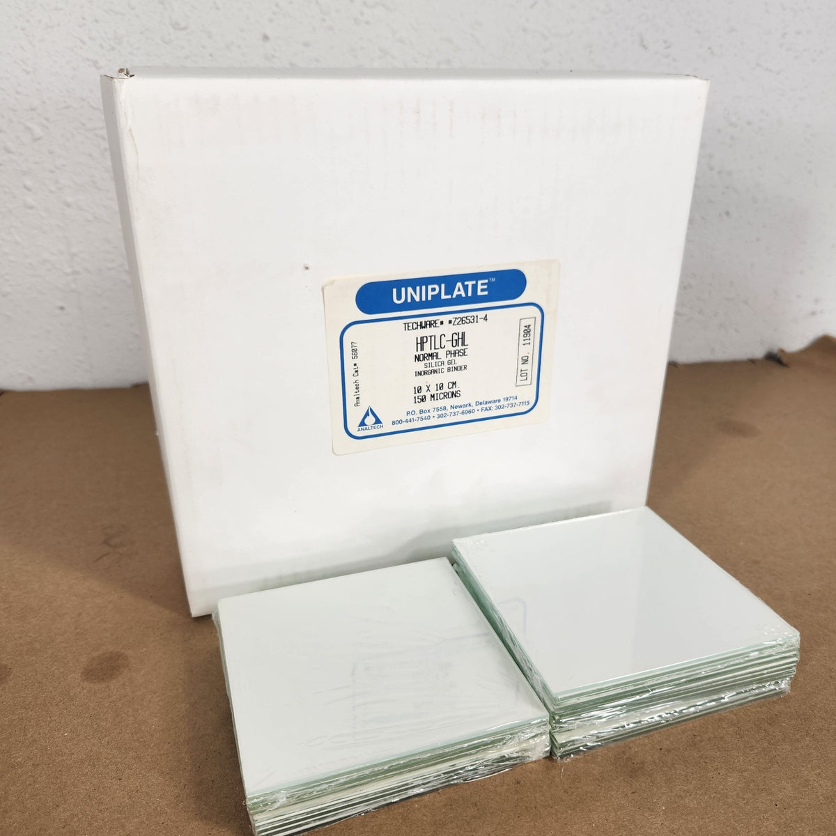 Lot 24 Analtech 56077 HPTLC-GHL Silica Gel UNIPLATES 10x10cm 150um
