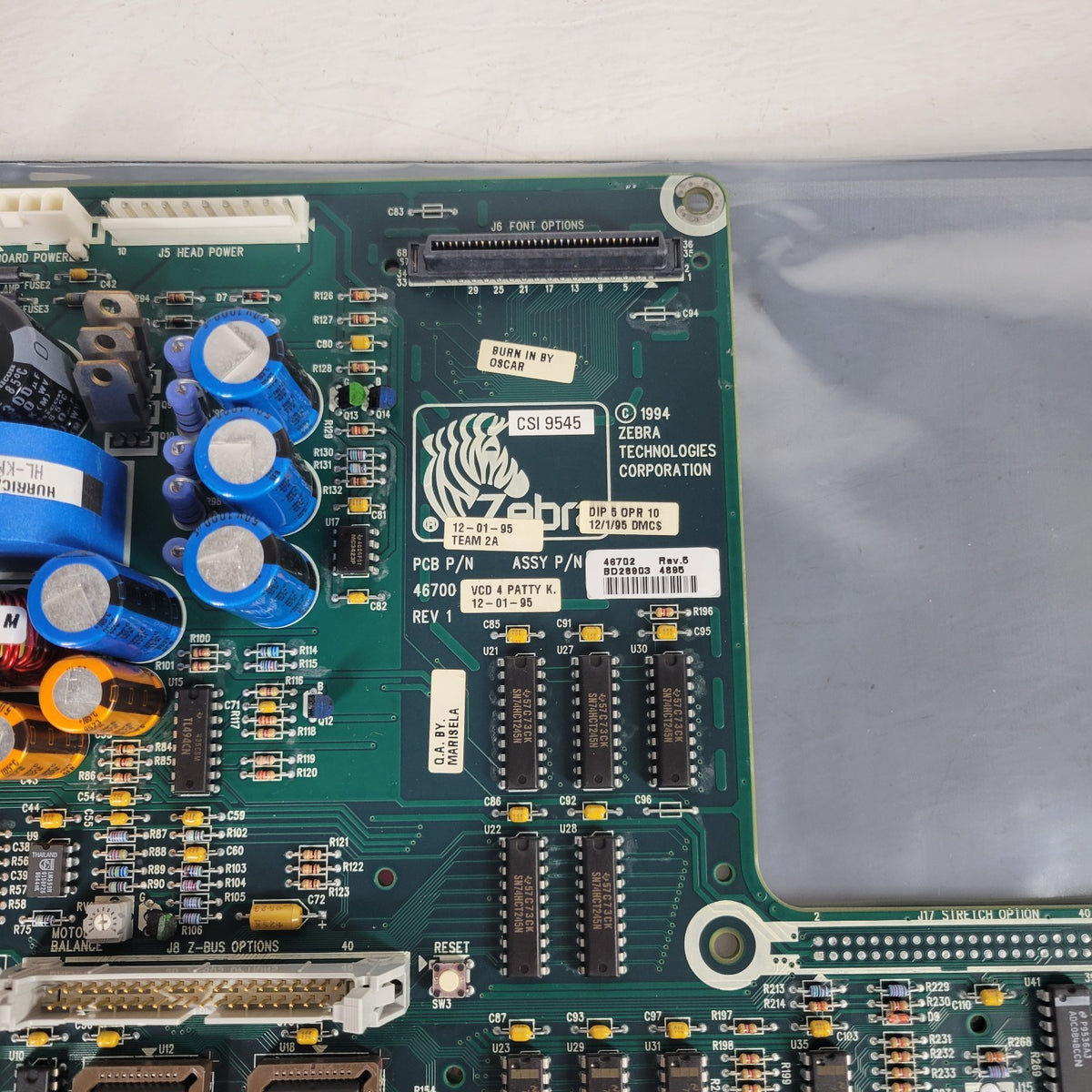 Zebra 46702M 46702 Rev 5 Xi Series 90Xi 140Xi 170Xi Main Logic Board PCB