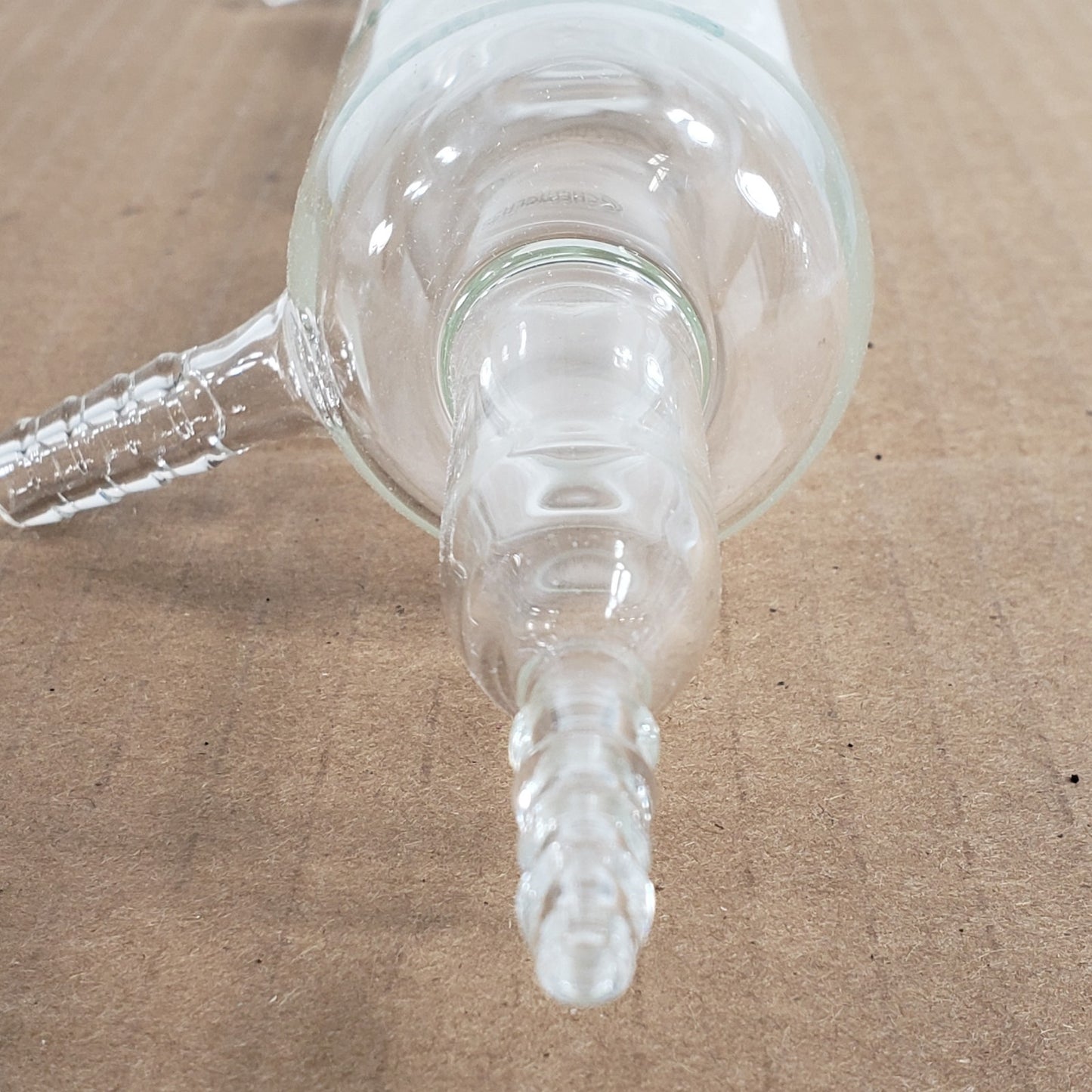 Chemglass CG-1368 Style Allihn Reflux Condenser 55/50 Bottom 1/4" Barb Hose Top